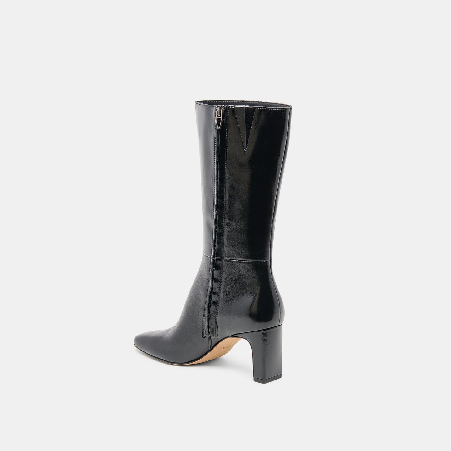 Riggs Wide Calf Black Leather Boots