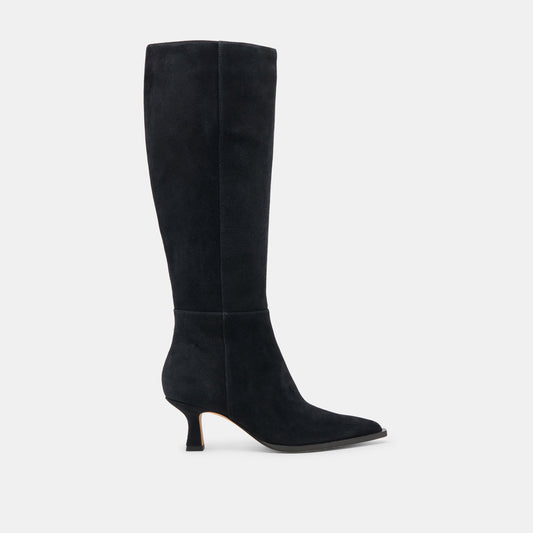 AUGGIE WIDE CALF BOOTS ONYX SUEDE
 – Dolce Vita