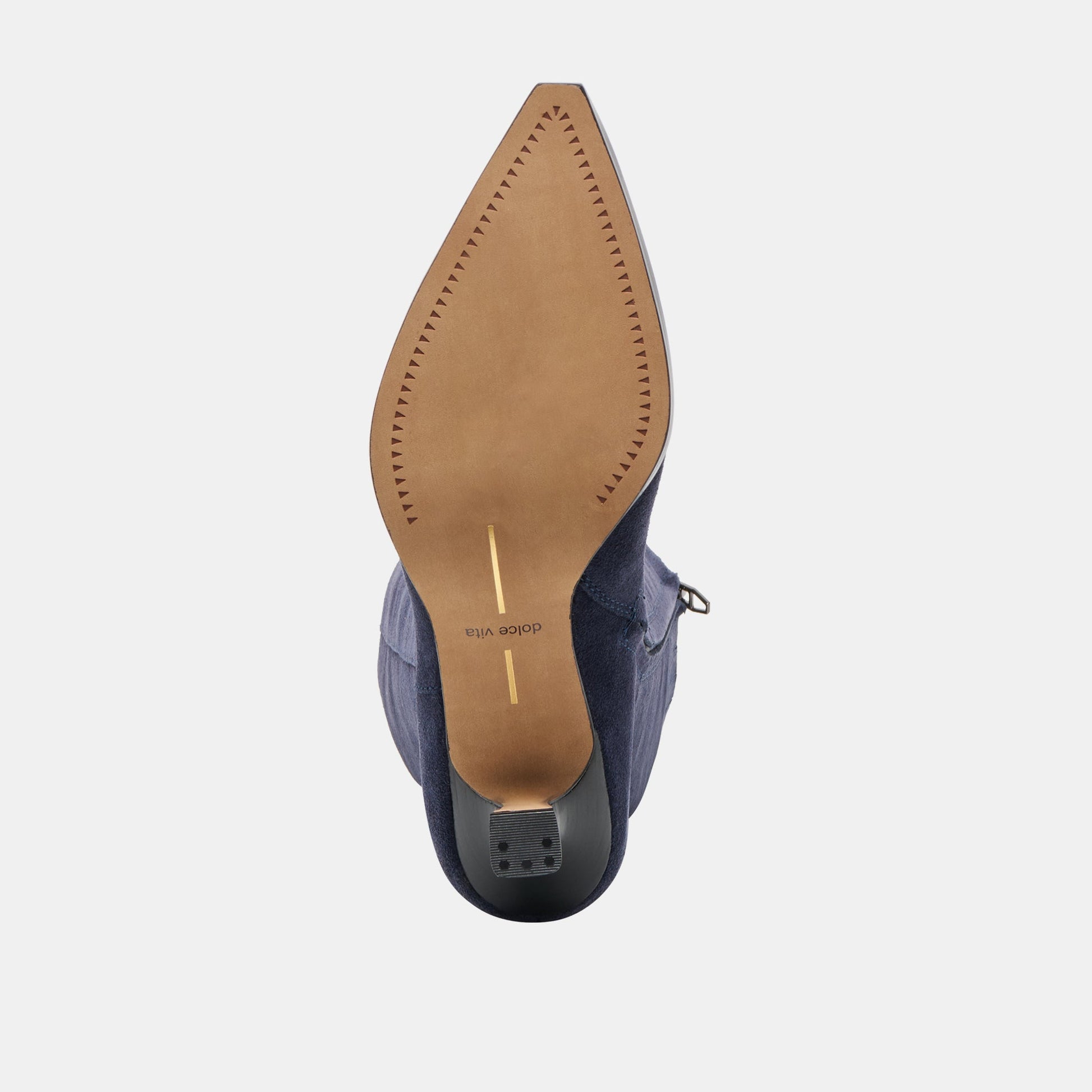 Auggie Navy Suede Wide Calf Boots