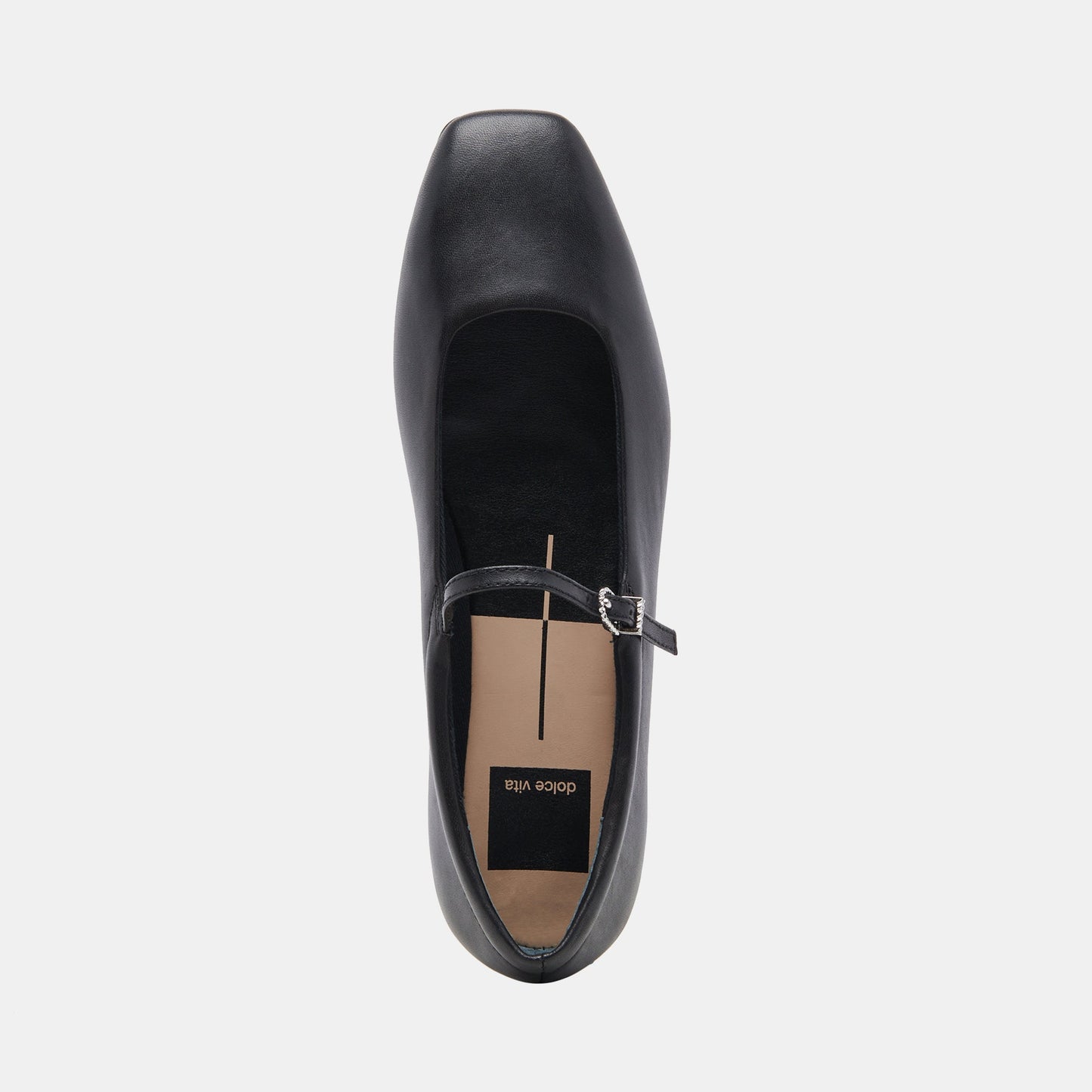 Reyes Black Leather Ballet Flats