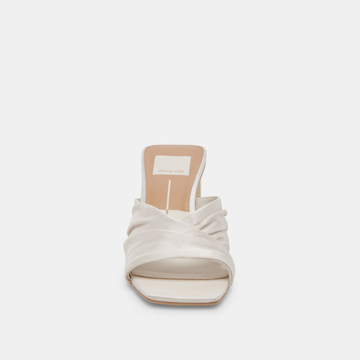 CARLAN HEELS OFF WHITE SILK
 – Dolce Vita