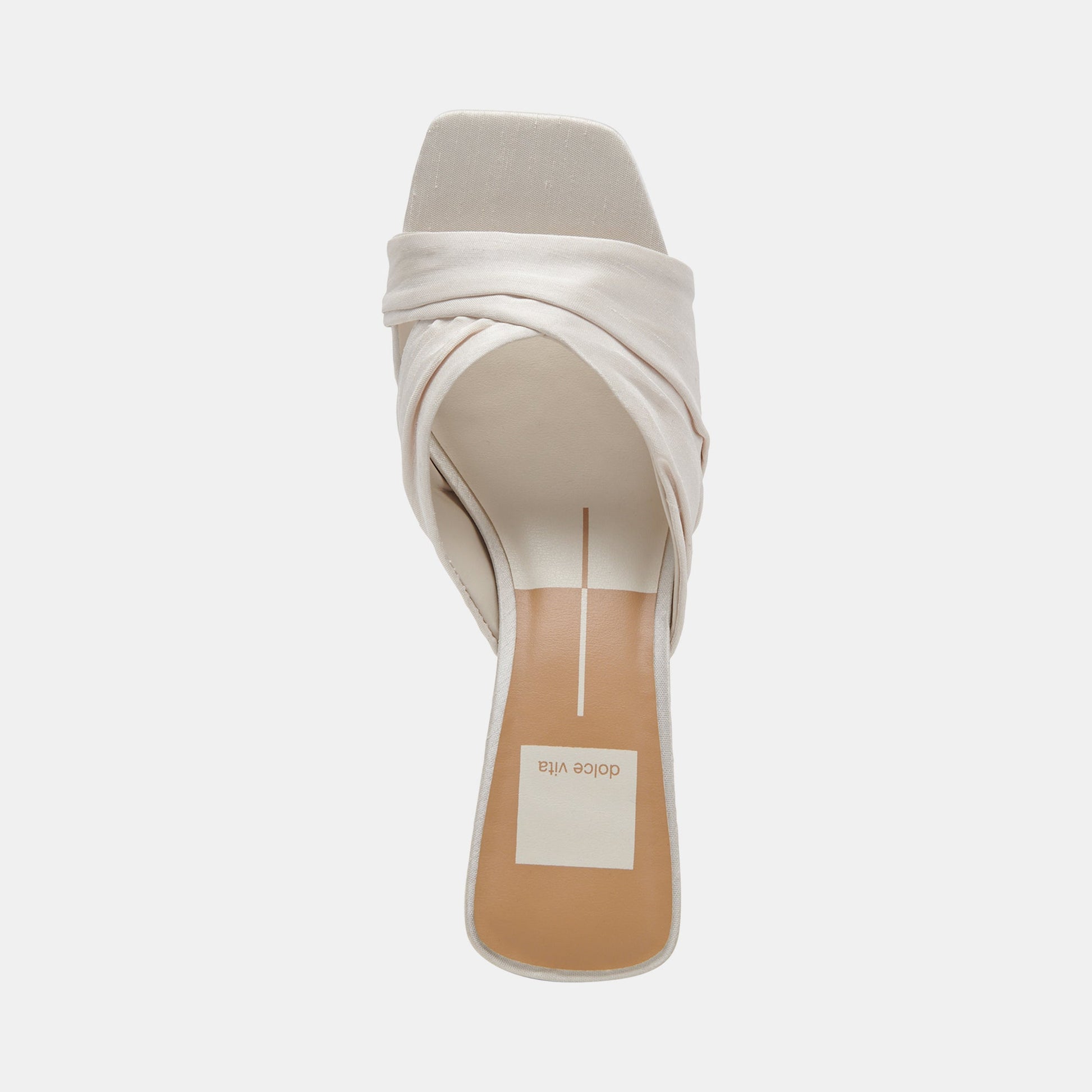 CARLAN HEELS OFF WHITE SILK
 – Dolce Vita
