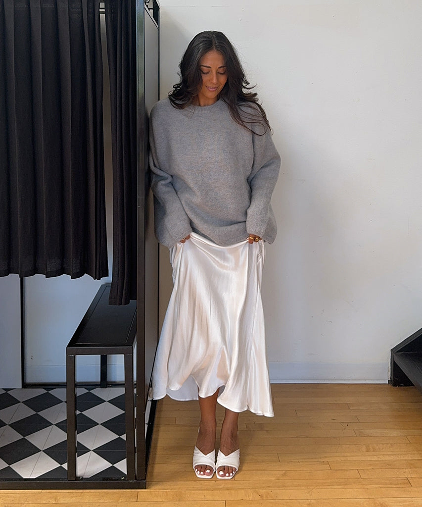 CARLAN HEELS OFF WHITE SILK
 – Dolce Vita