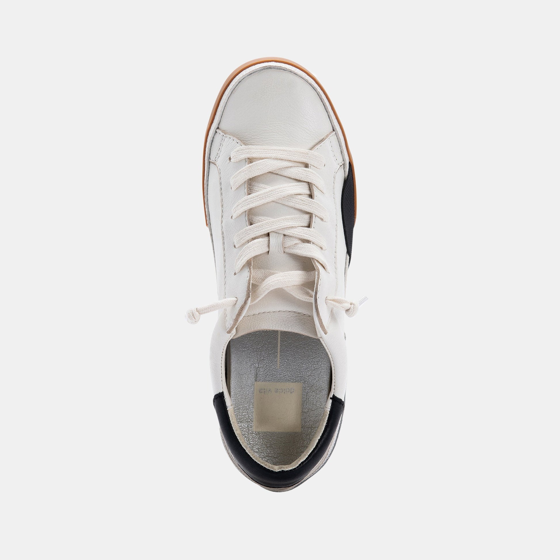 ZINA SNEAKERS WHITE BLACK LEATHER
 – Dolce Vita
