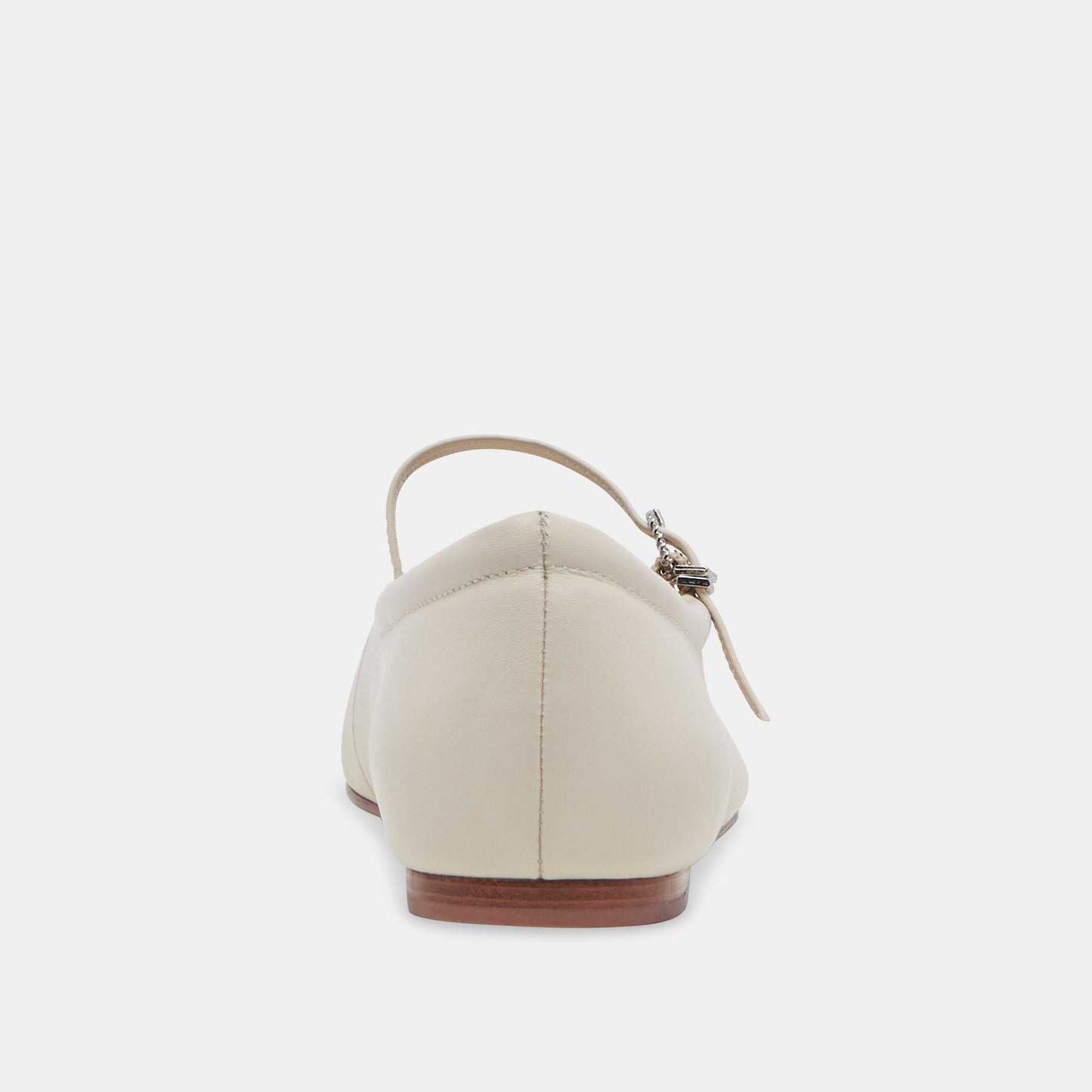 Reyes Ivory Leather Ballet Flats
