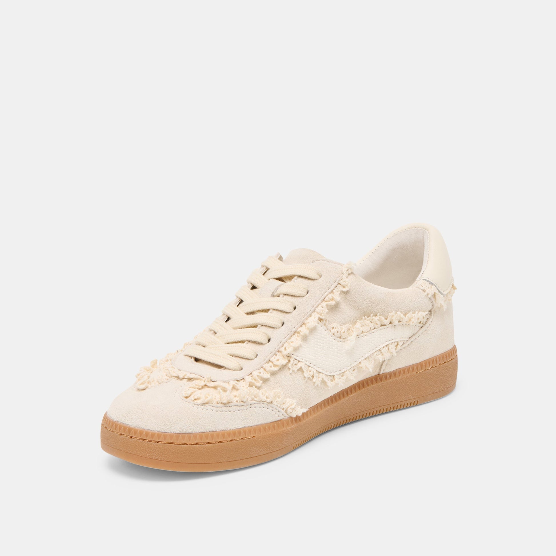 Notice Lace Ivory Suede Sneakers