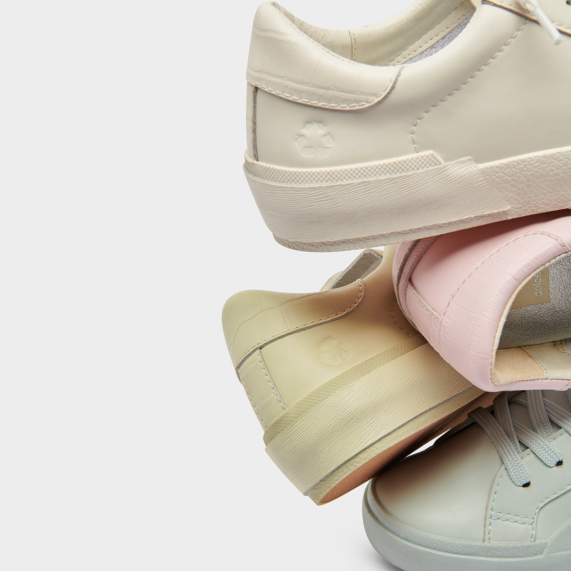 Zina 306 Sneakers White Recycled Leather | White Leather Sneakers
 – Dolce Vita