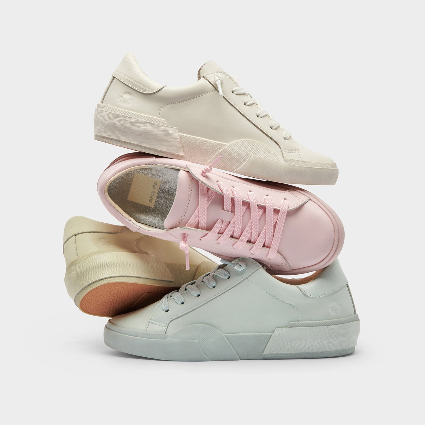 Zina 306 Sneakers White Recycled Leather | White Leather Sneakers
 – Dolce Vita