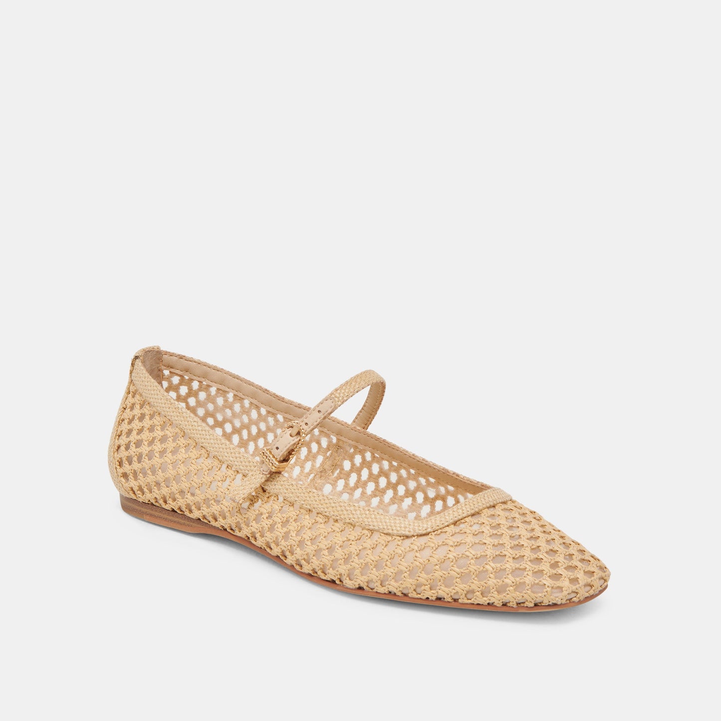 Reyes Lt Natural Woven Raffia Ballet Flats
