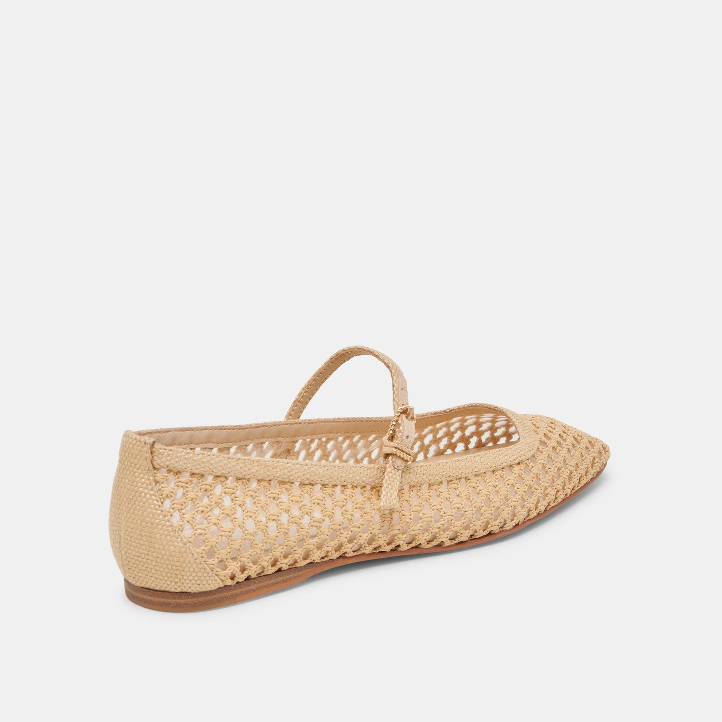Reyes Lt Natural Woven Raffia Ballet Flats