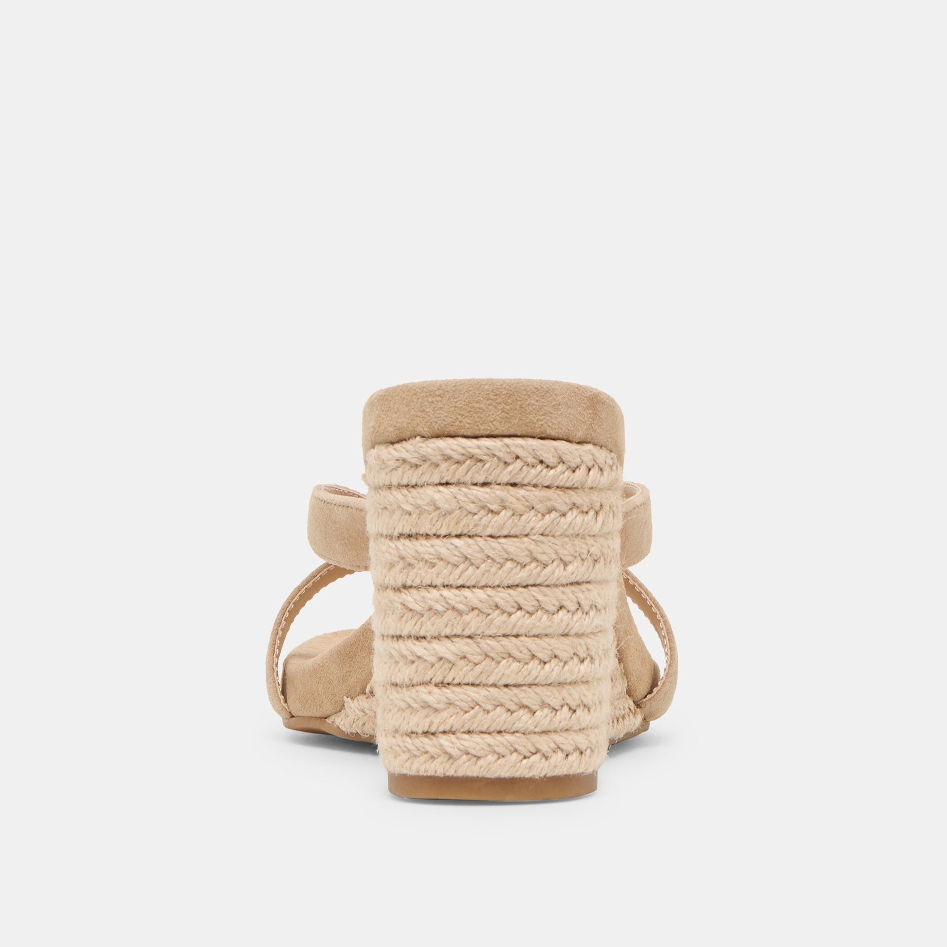 Helan Espadrille Camel Suede Wedges