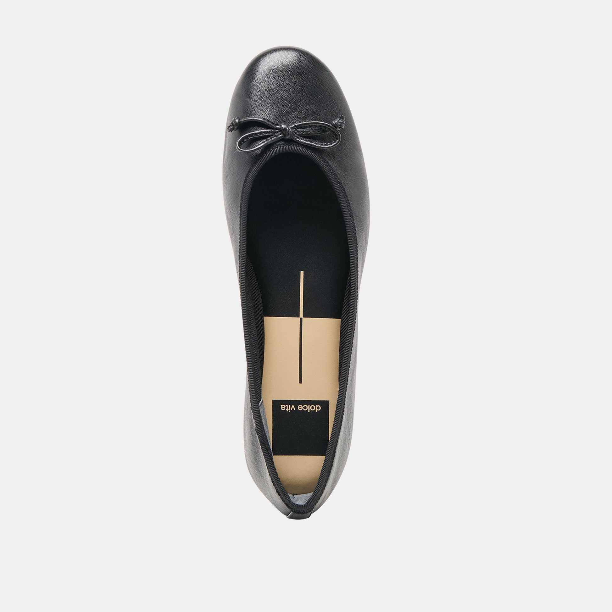 Ritla Black Leather Ballet Flats