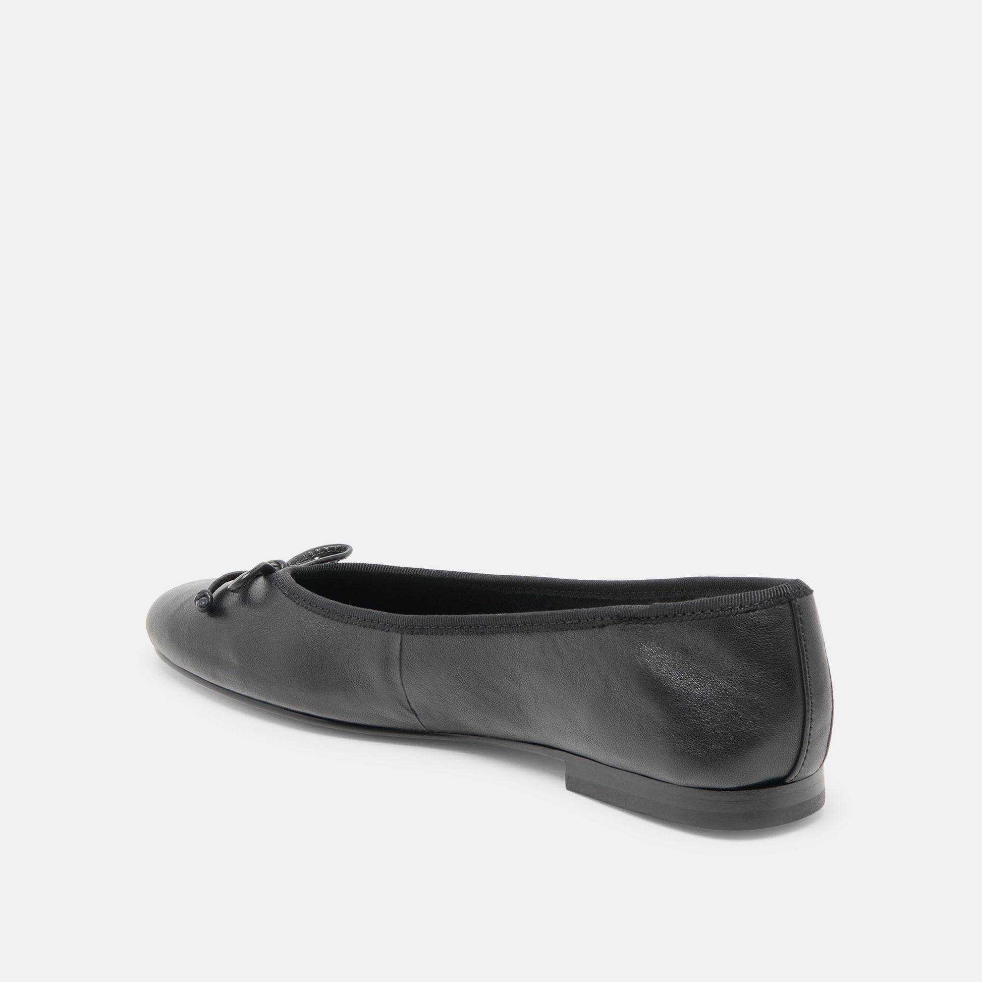 Ritla Black Leather Ballet Flats