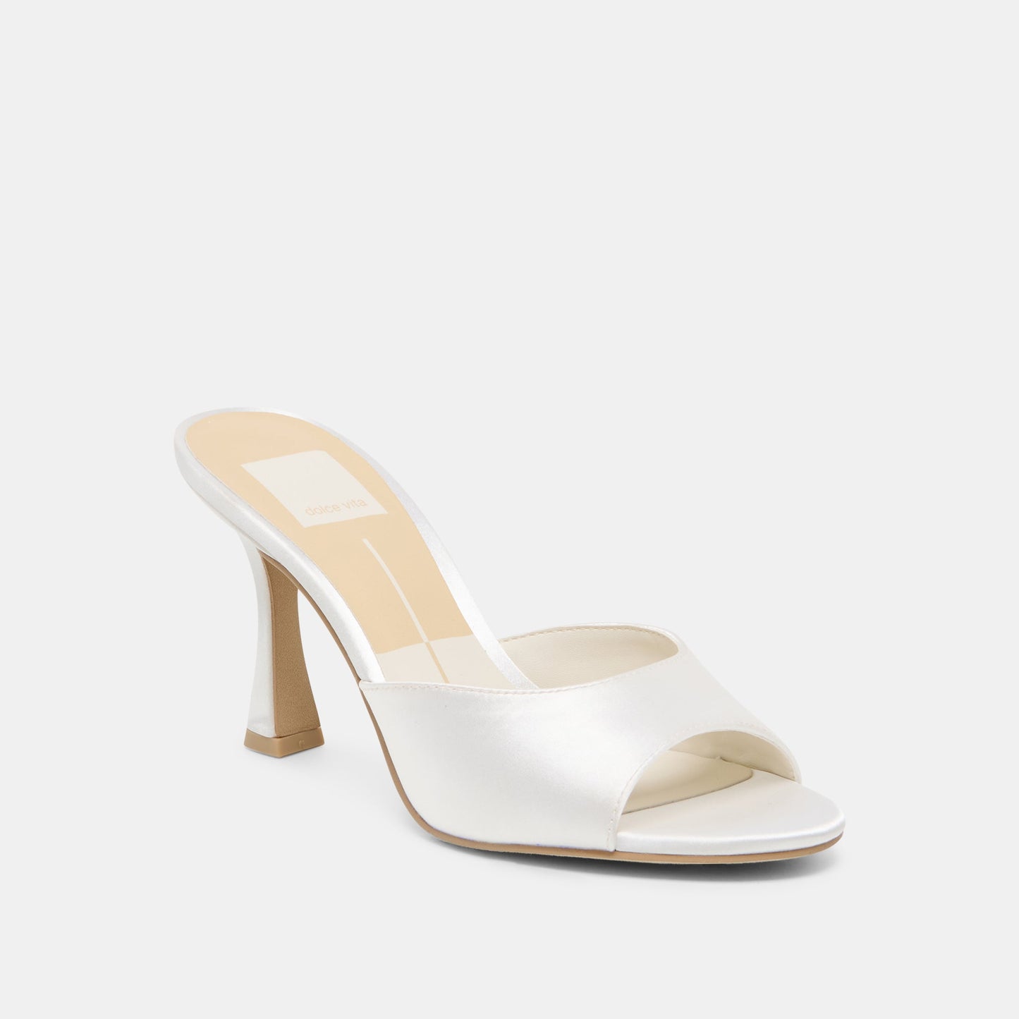 Rosha True White Satin Heels
