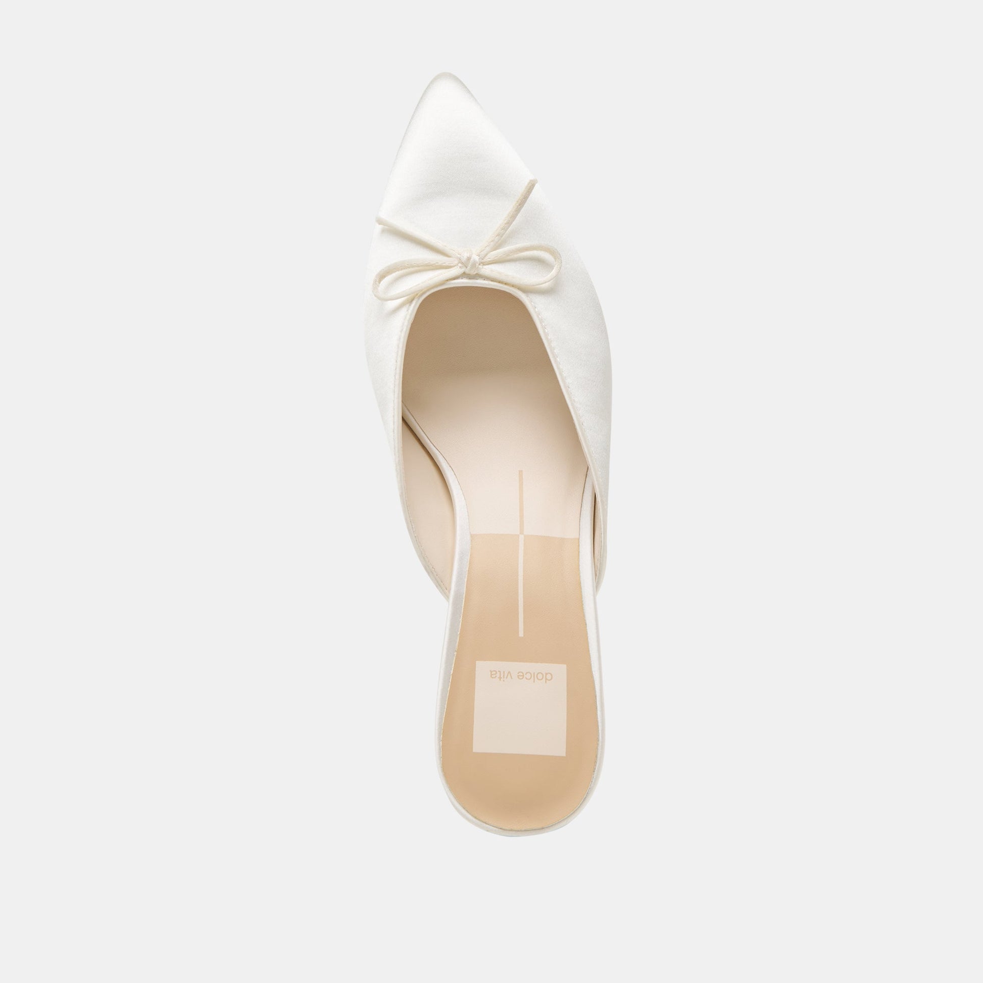 Cleo Off White Satin Heels