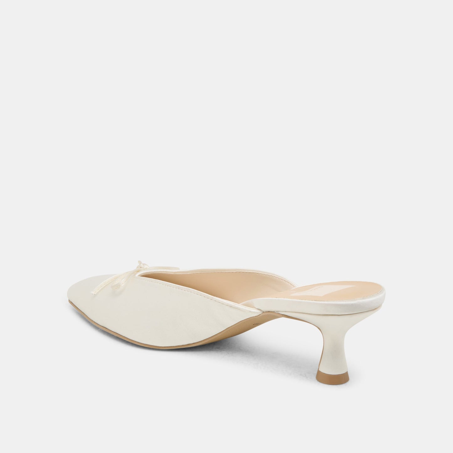 Cleo Off White Satin Heels