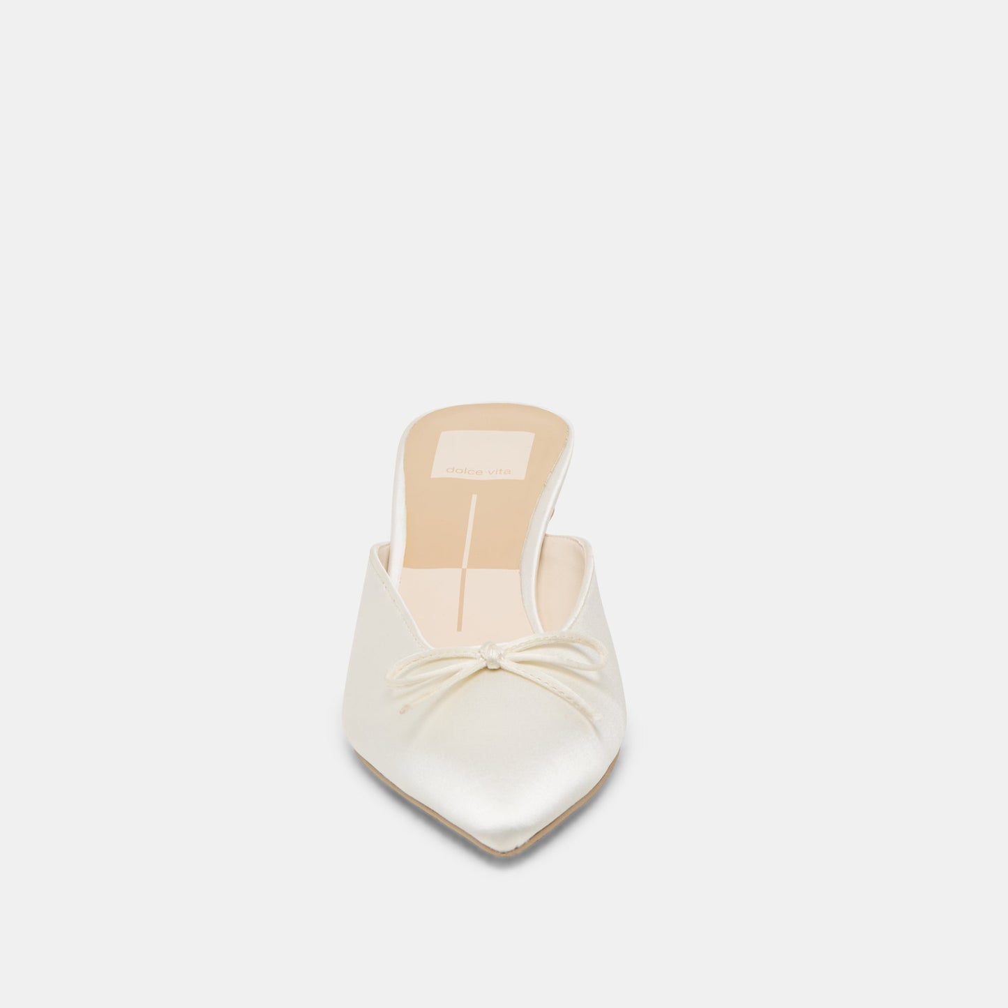 Cleo Off White Satin Heels