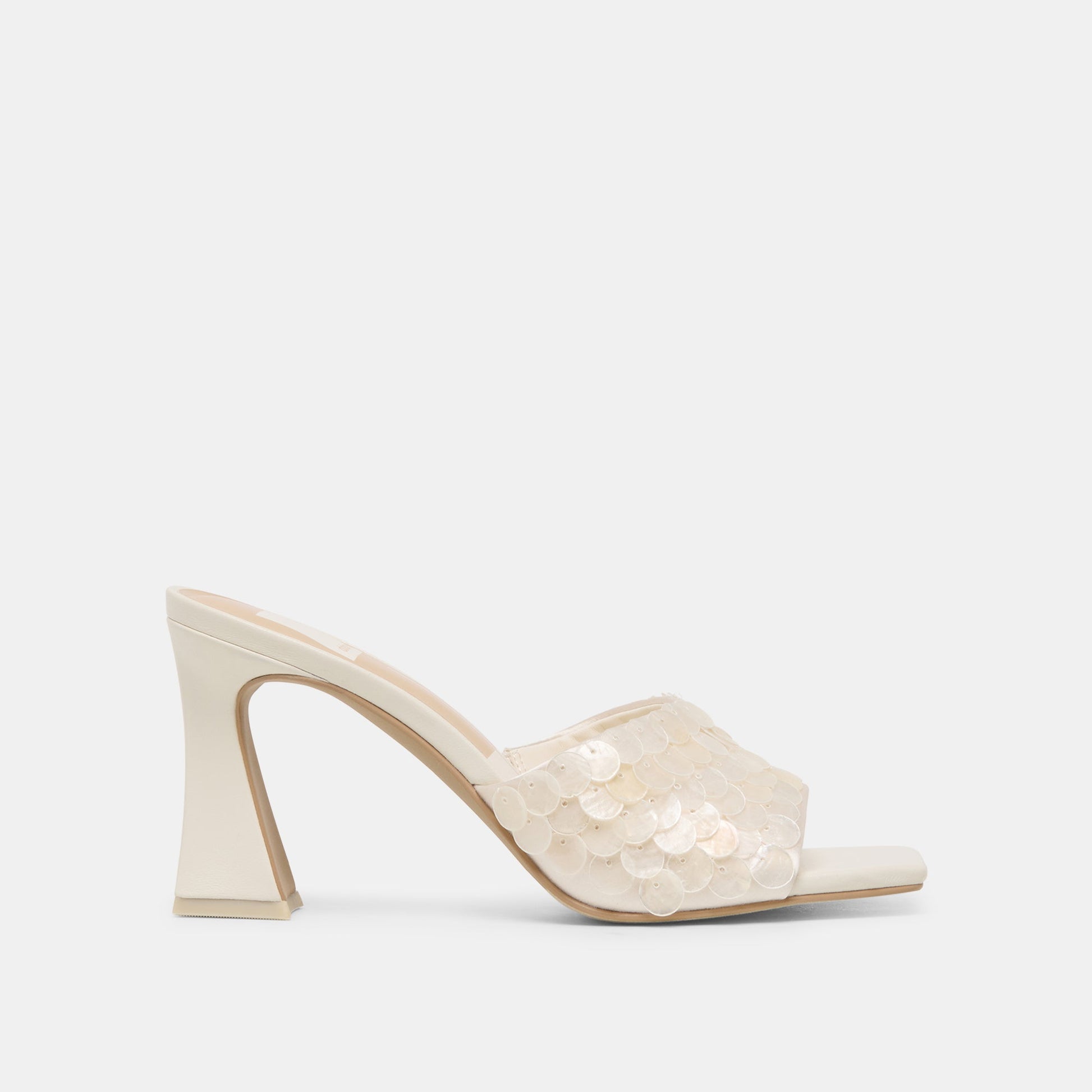 Nandy Confetti Ivory Sequin Heels