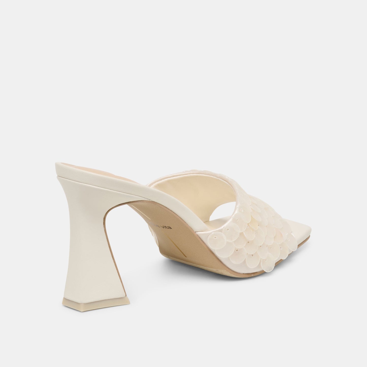 Nandy Confetti Ivory Sequin Heels