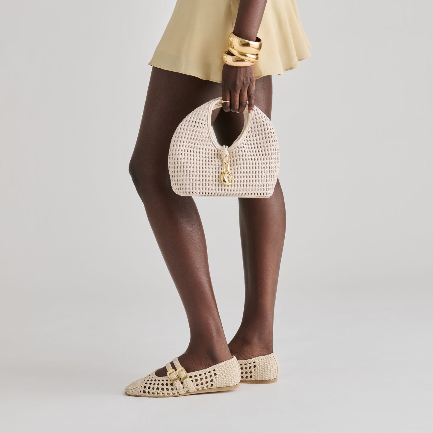 Baylee Creme Woven Stella Ballet Flats