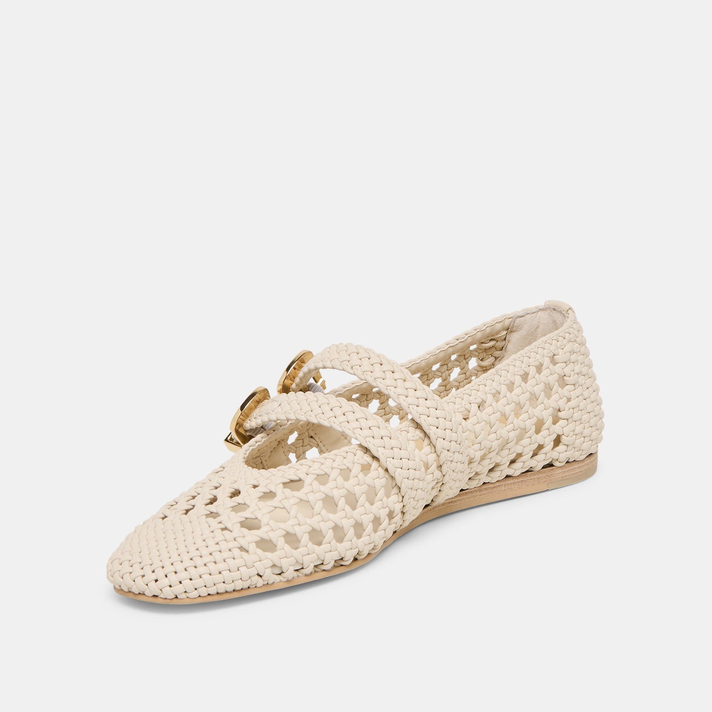 Baylee Creme Woven Stella Ballet Flats