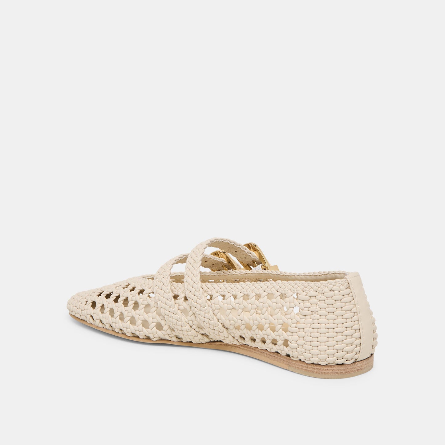 Baylee Creme Woven Stella Ballet Flats