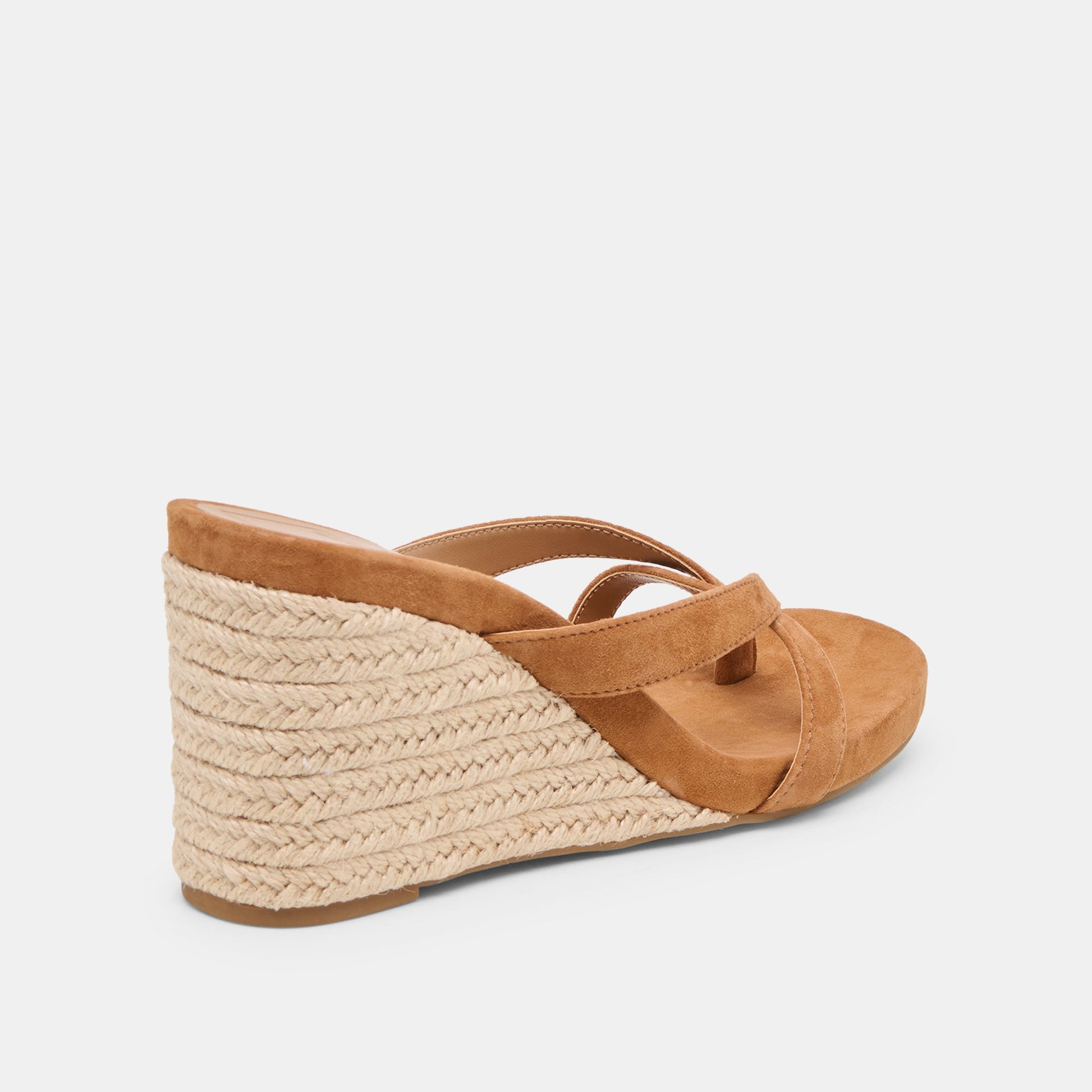 Helan Espadrille Brown Suede Wedges