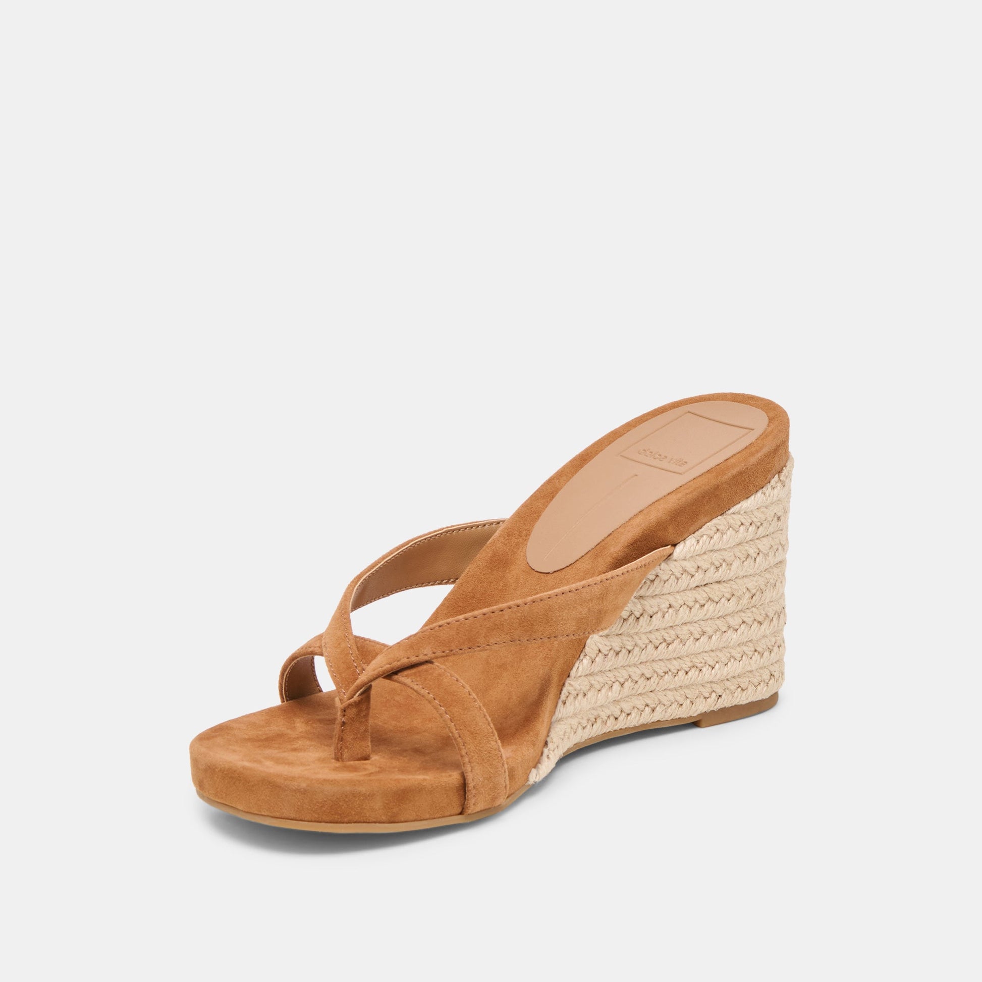 Helan Espadrille Brown Suede Wedges