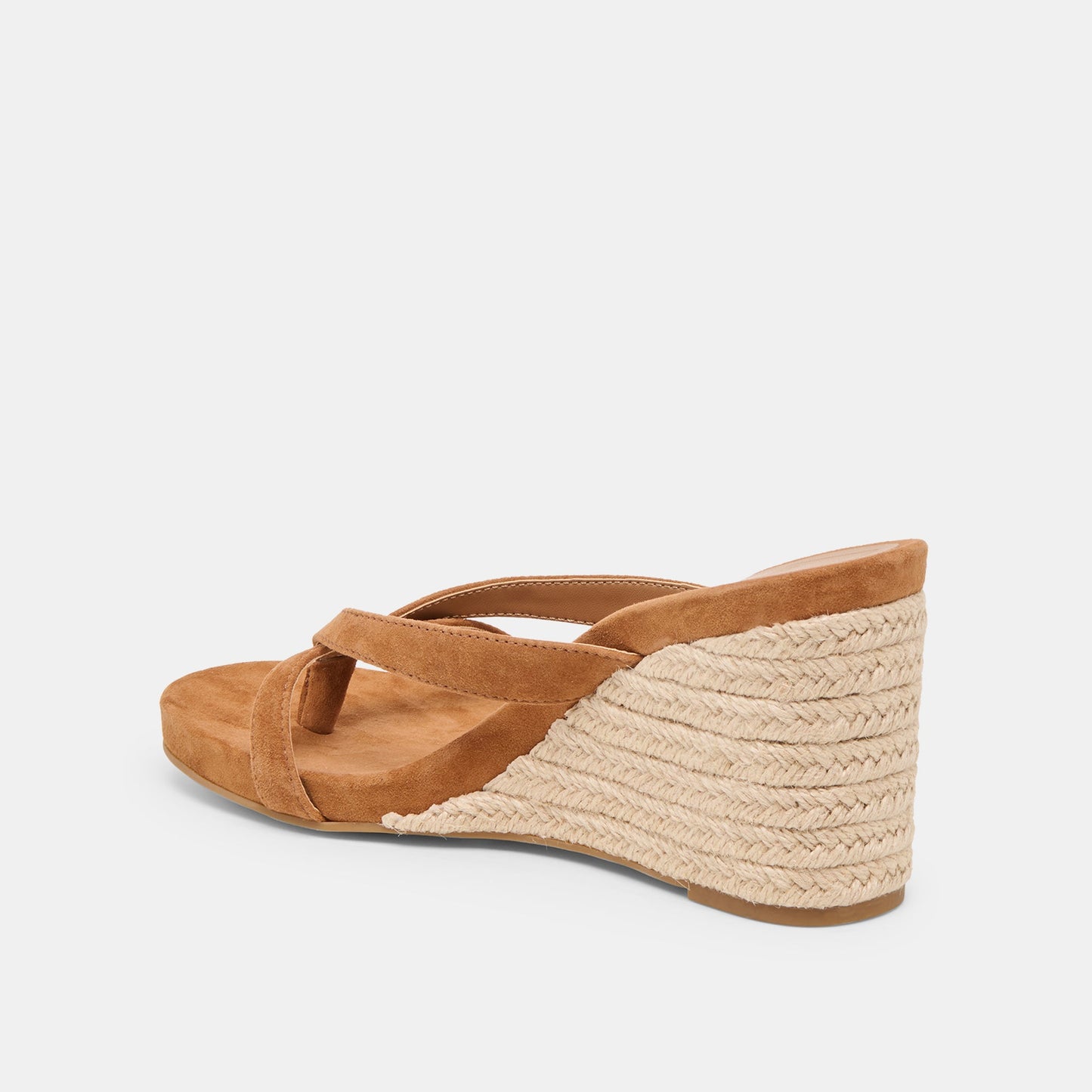 Helan Espadrille Brown Suede Wedges