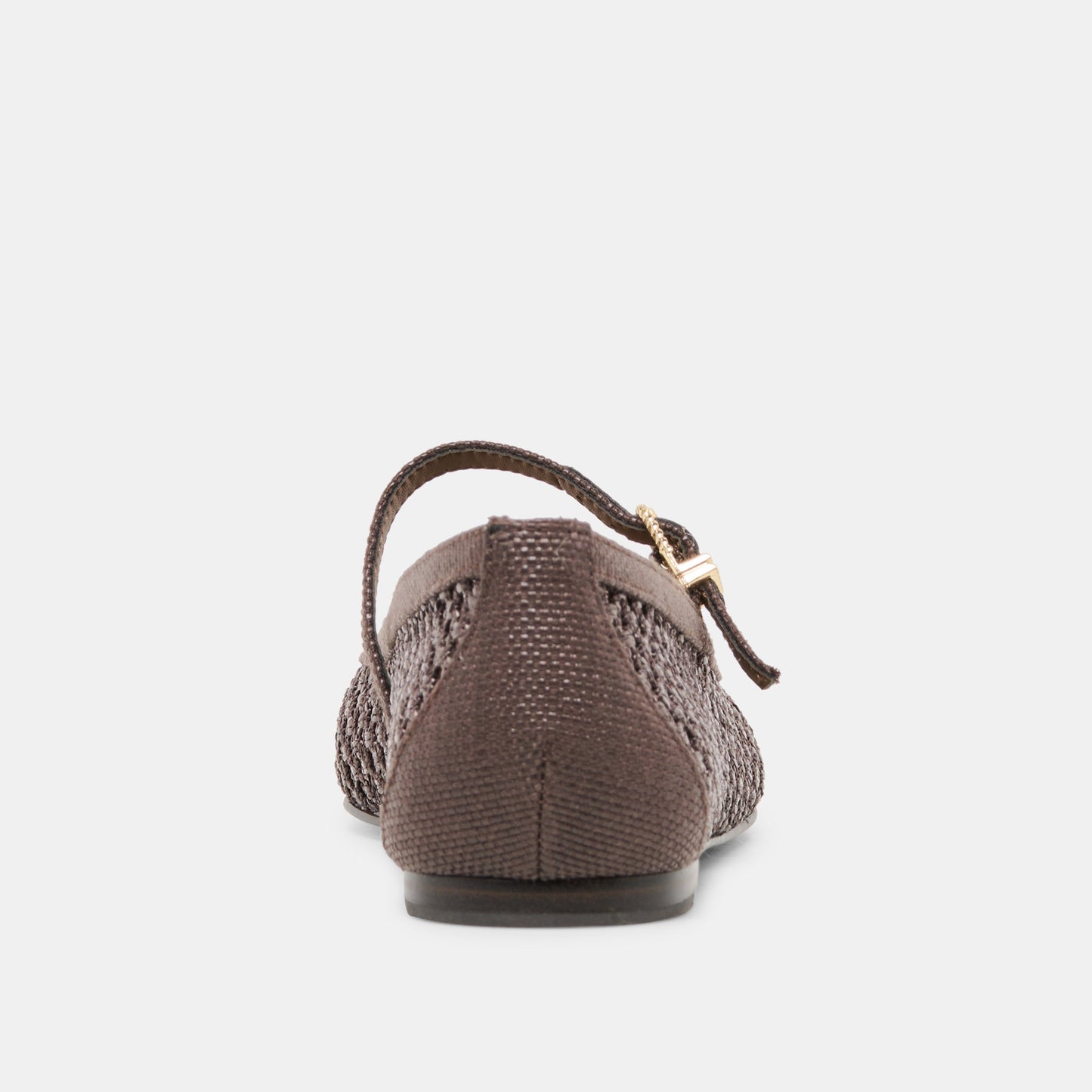 Reyes Chocolate Woven Raffia Ballet Flats