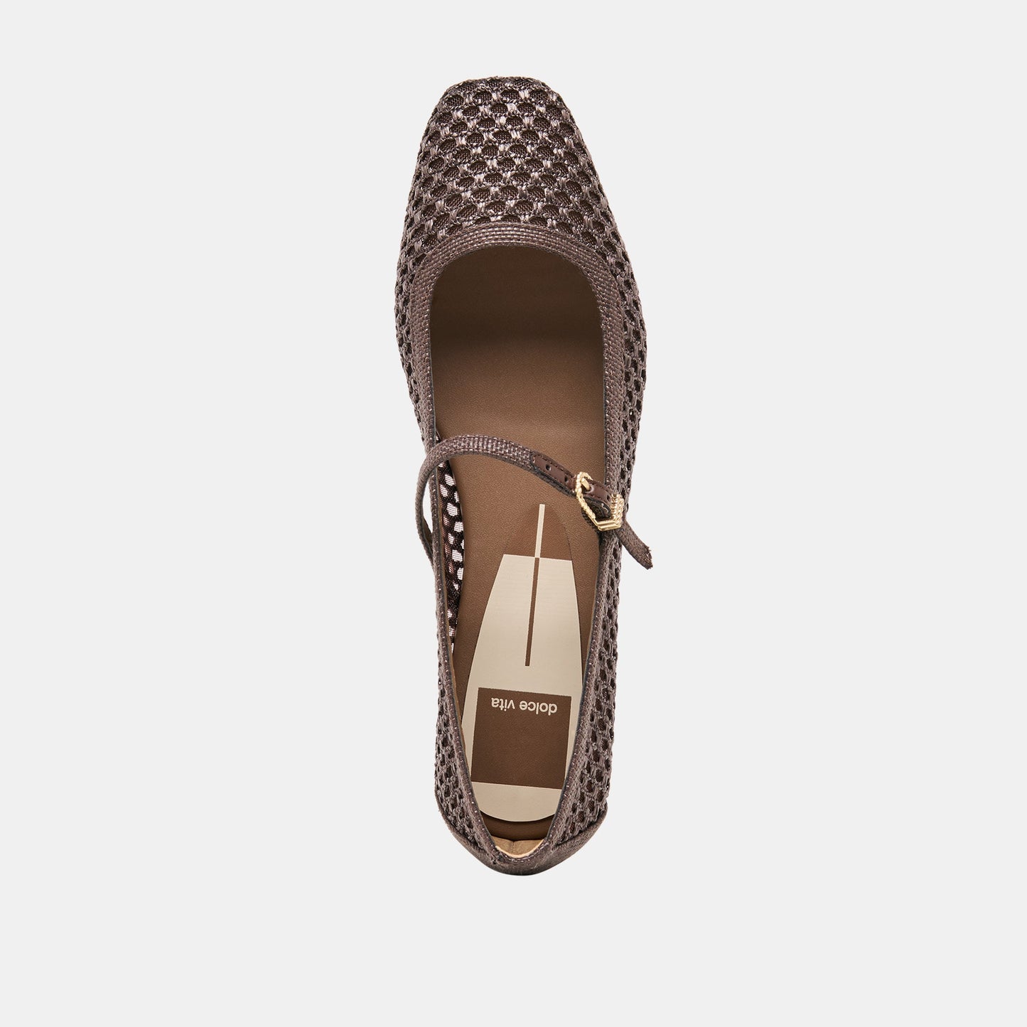 Reyes Chocolate Woven Raffia Ballet Flats