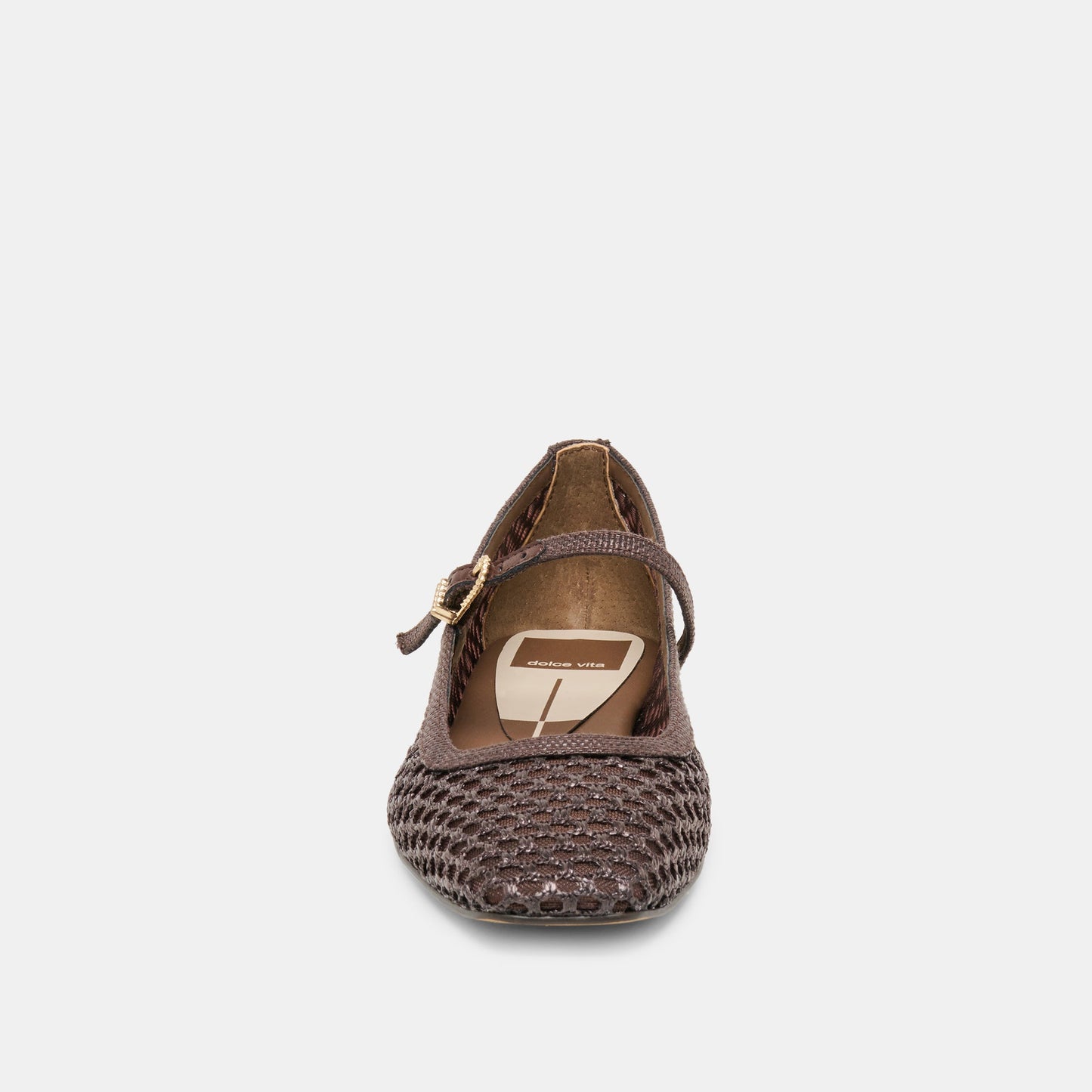 Reyes Chocolate Woven Raffia Ballet Flats