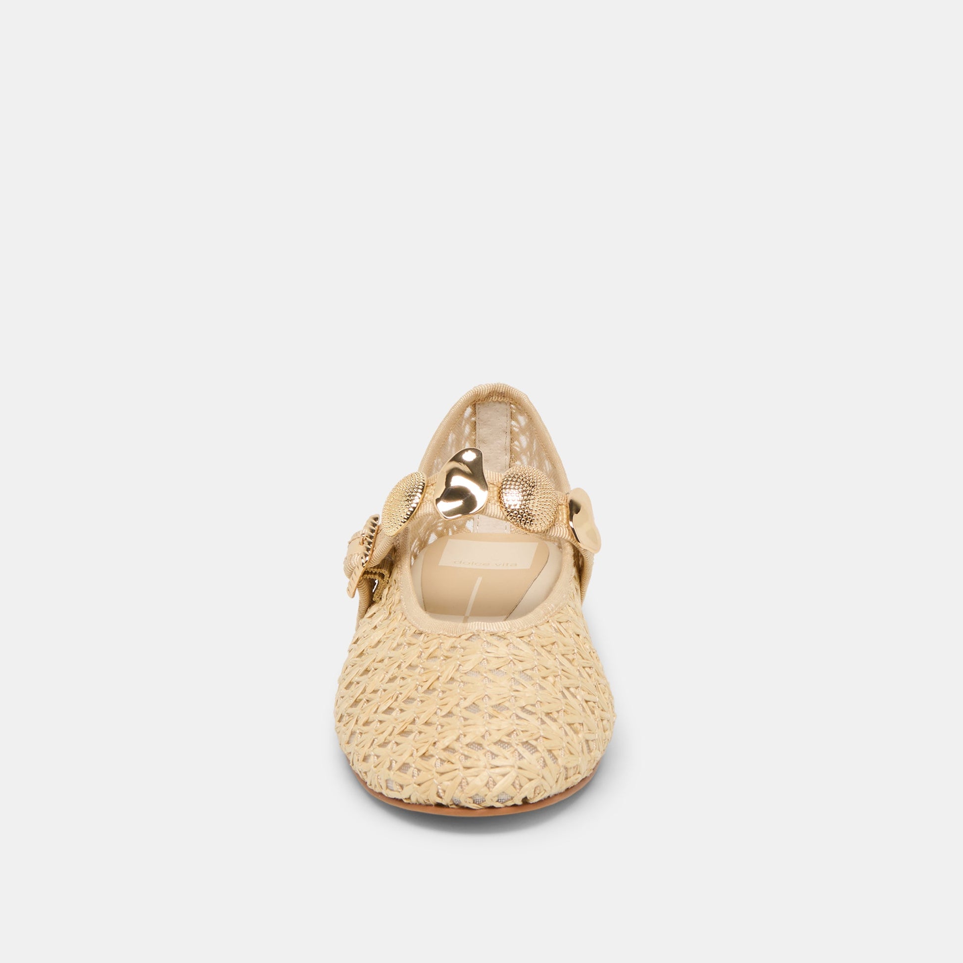 Relan Natural Cross Hatch Raffia Ballet Flats
