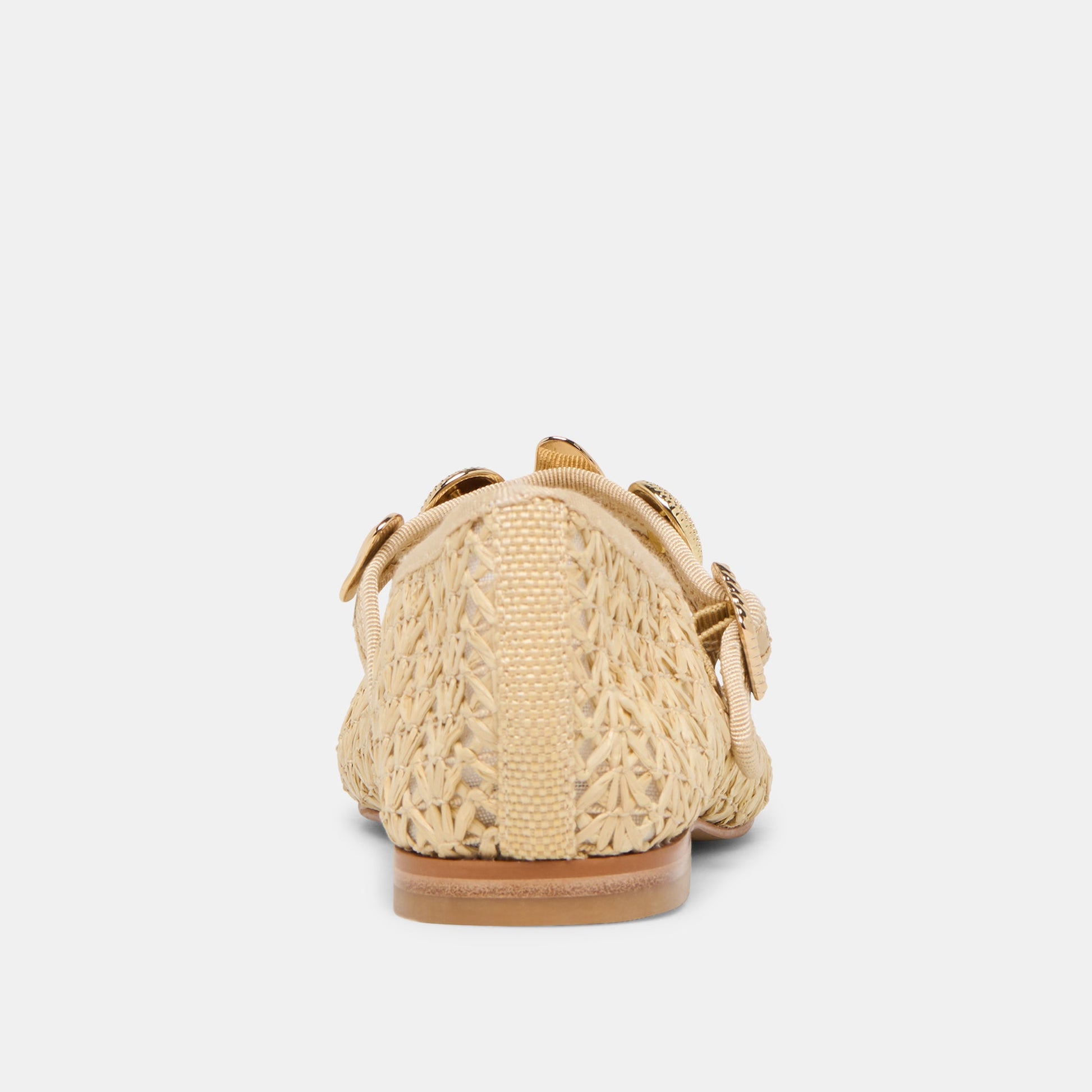 Relan Natural Cross Hatch Raffia Ballet Flats