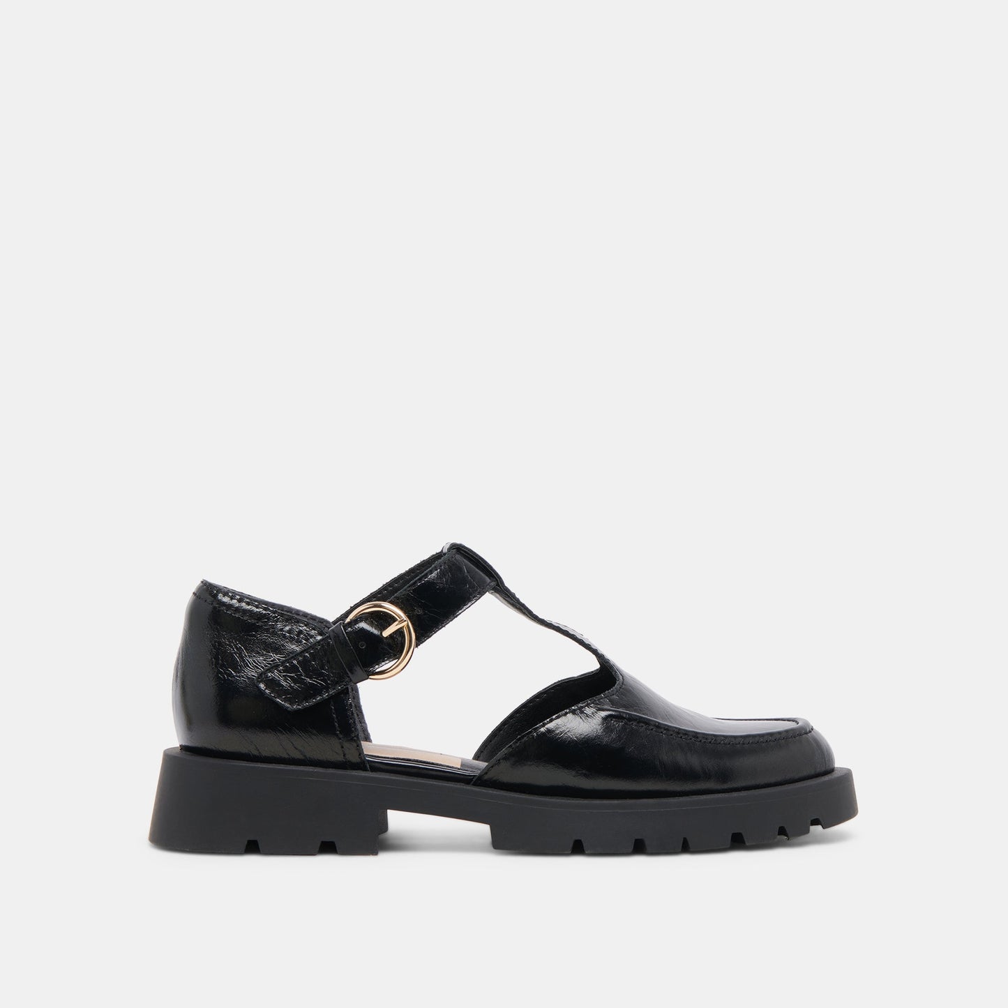 EMILIO FLATS MIDNIGHT CRINKLE PATENT LEATHER
 – Dolce Vita