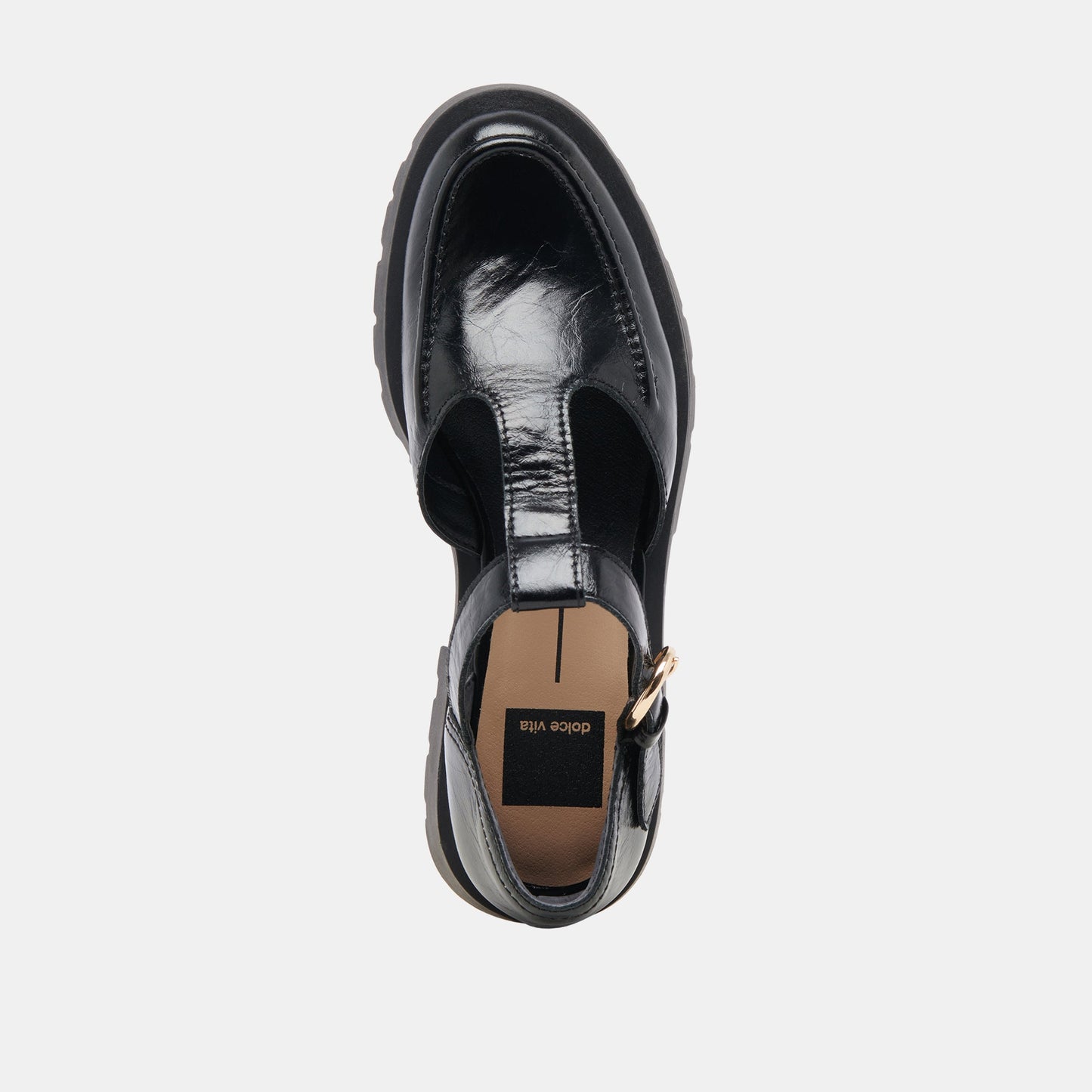 EMILIO FLATS MIDNIGHT CRINKLE PATENT LEATHER
 – Dolce Vita