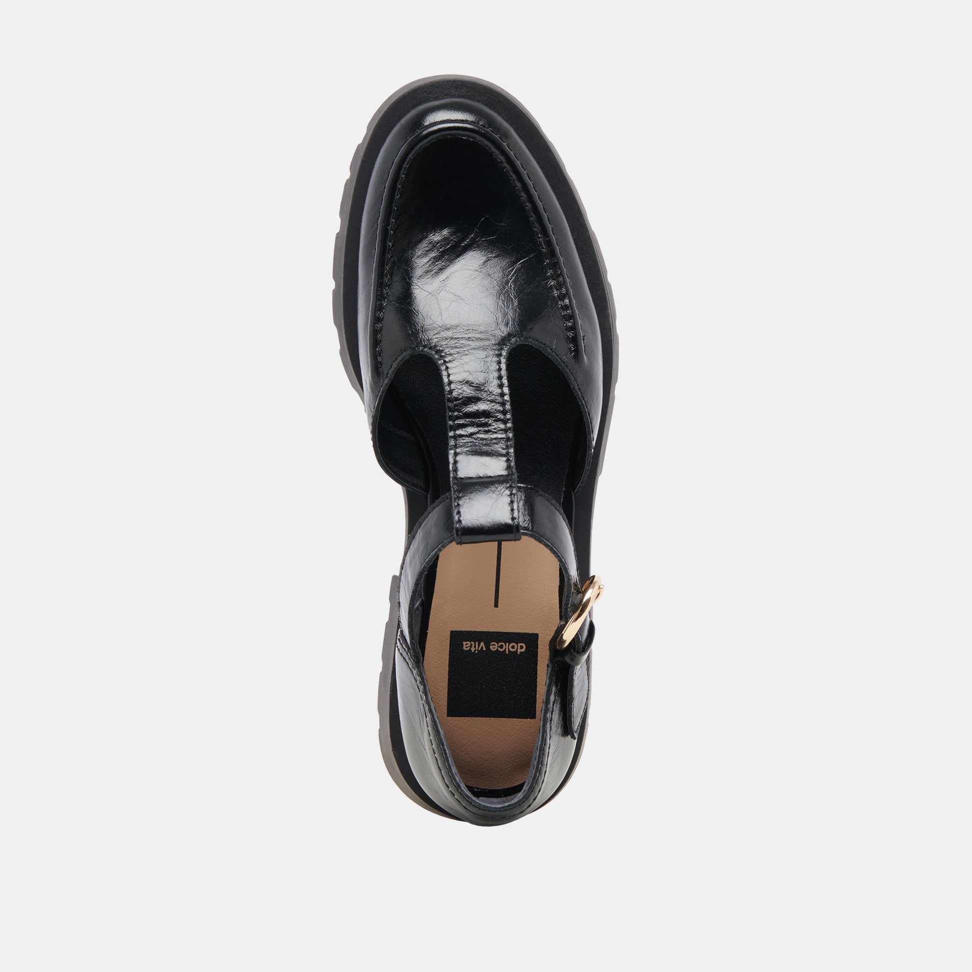 EMILIO FLATS MIDNIGHT CRINKLE PATENT LEATHER
 – Dolce Vita