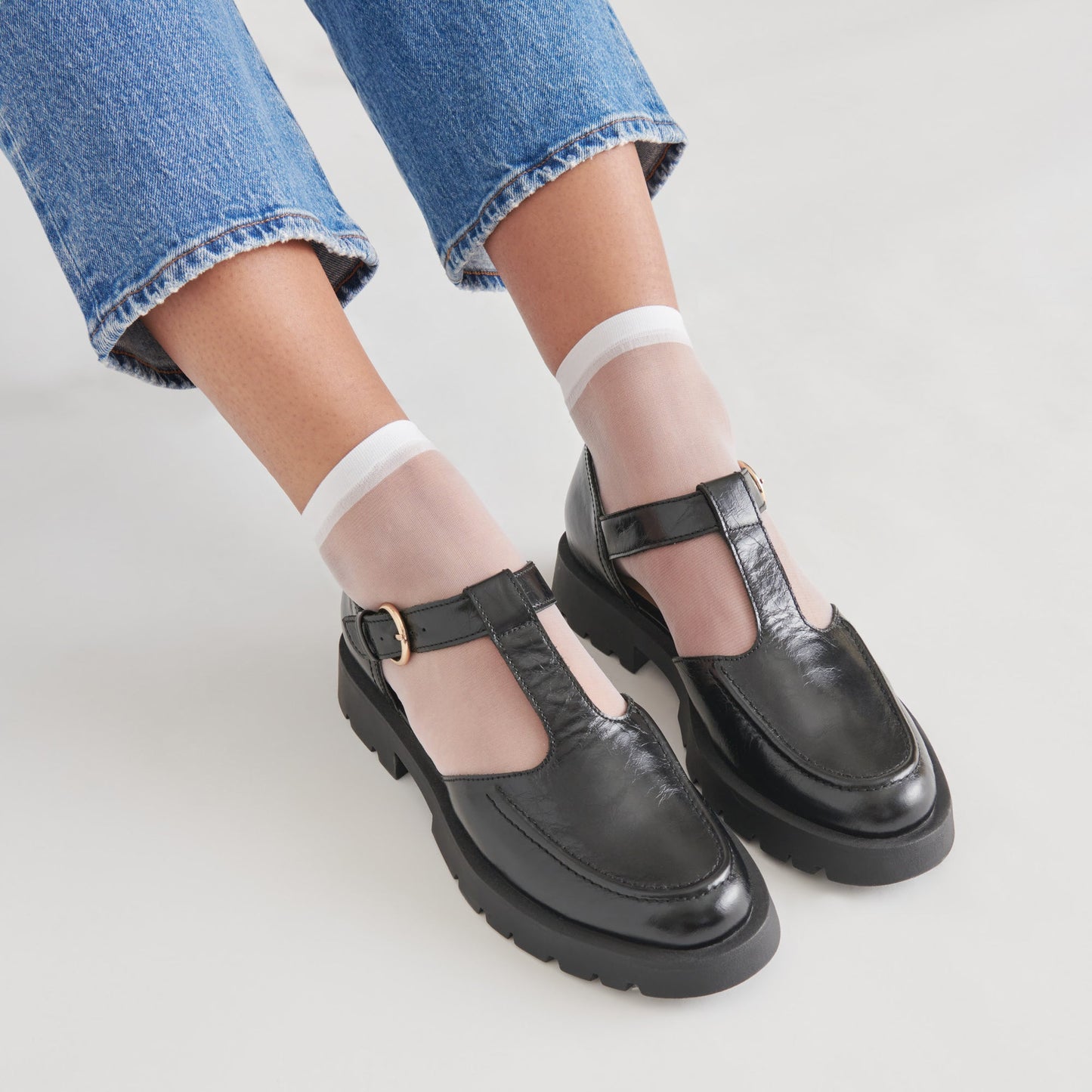 EMILIO FLATS MIDNIGHT CRINKLE PATENT LEATHER
 – Dolce Vita
