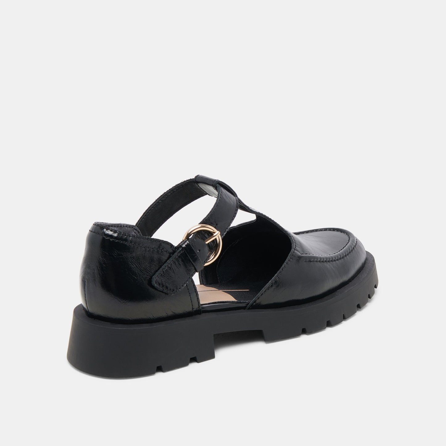 EMILIO FLATS MIDNIGHT CRINKLE PATENT LEATHER
 – Dolce Vita