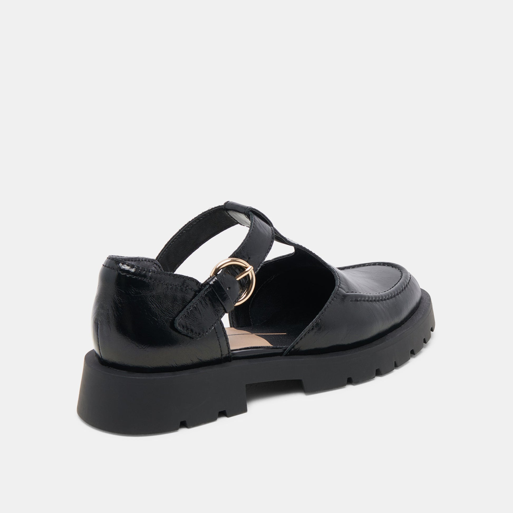 EMILIO FLATS MIDNIGHT CRINKLE PATENT LEATHER
 – Dolce Vita