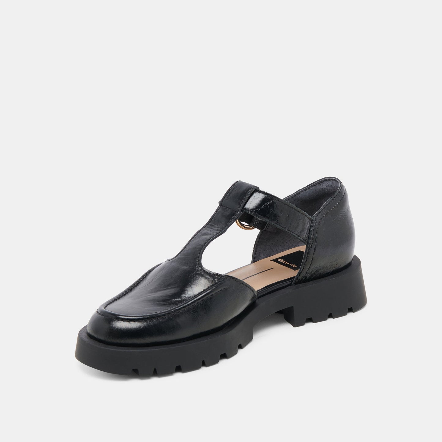 EMILIO FLATS MIDNIGHT CRINKLE PATENT LEATHER
 – Dolce Vita