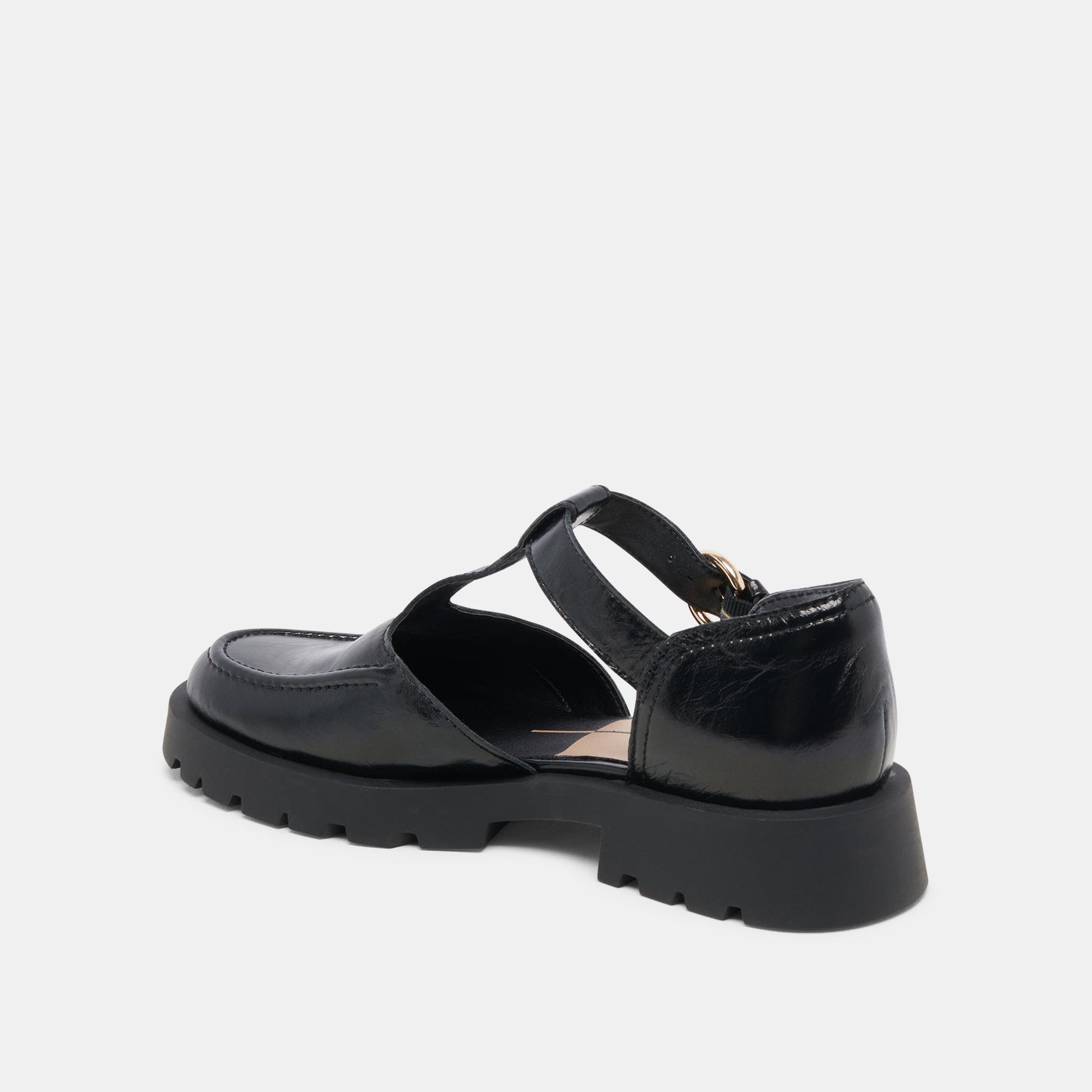 EMILIO FLATS MIDNIGHT CRINKLE PATENT LEATHER
 – Dolce Vita