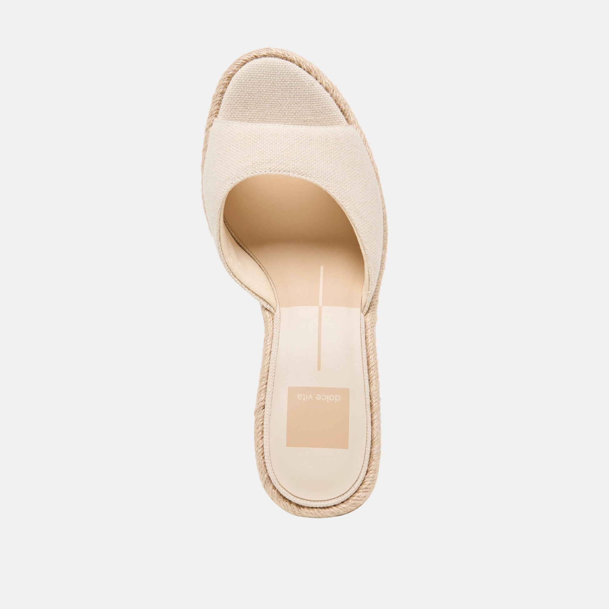 Vaya Ecru Linen Wedges