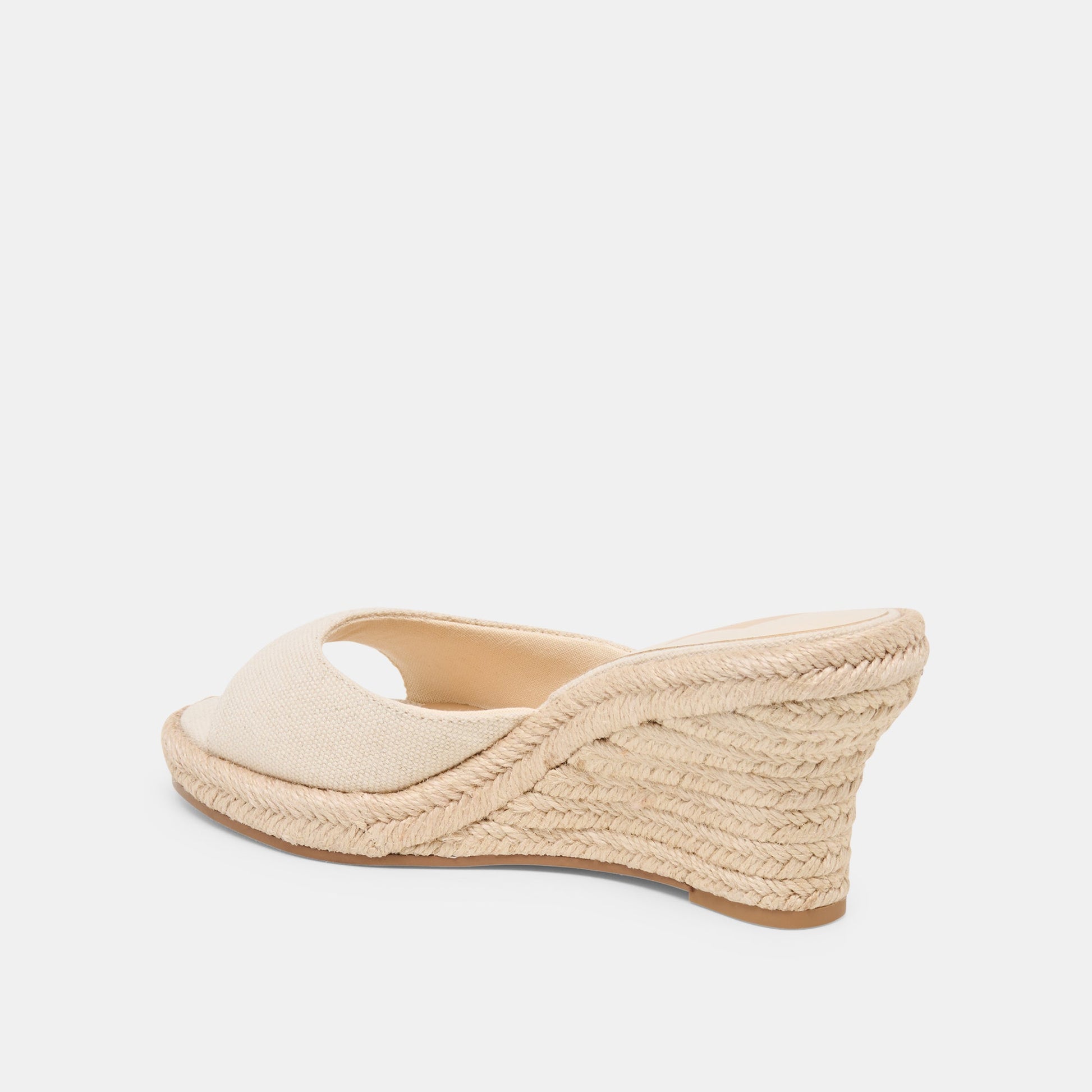 Vaya Ecru Linen Wedges