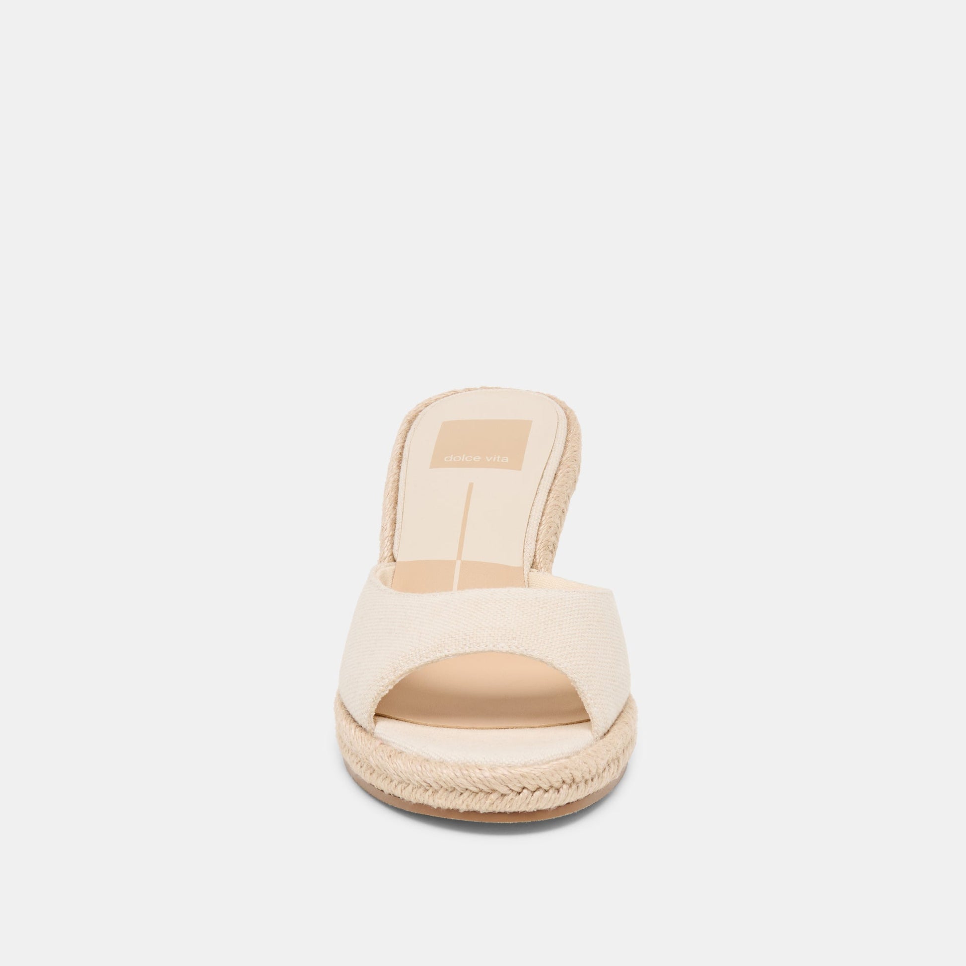 Vaya Ecru Linen Wedges