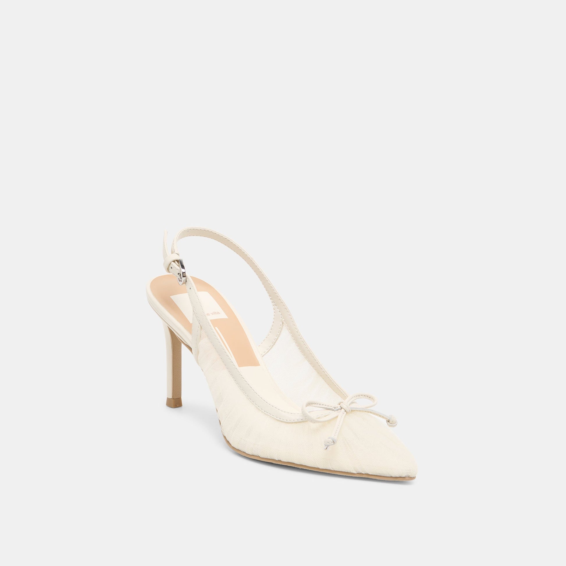 Yela White Tulle Heels