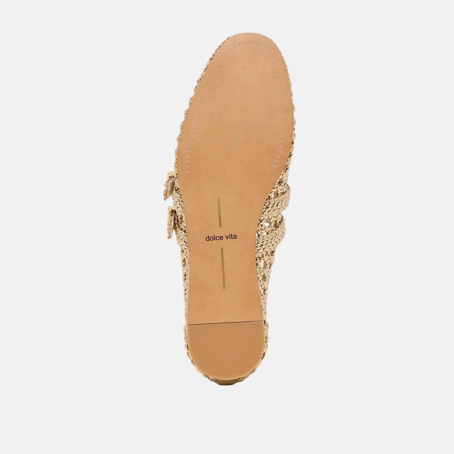 Baylee Gold Woven Stella Ballet Flats