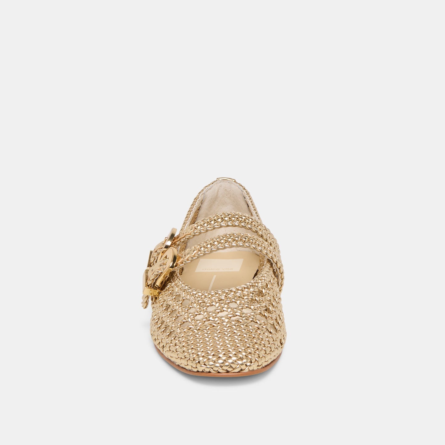 Baylee Gold Woven Stella Ballet Flats