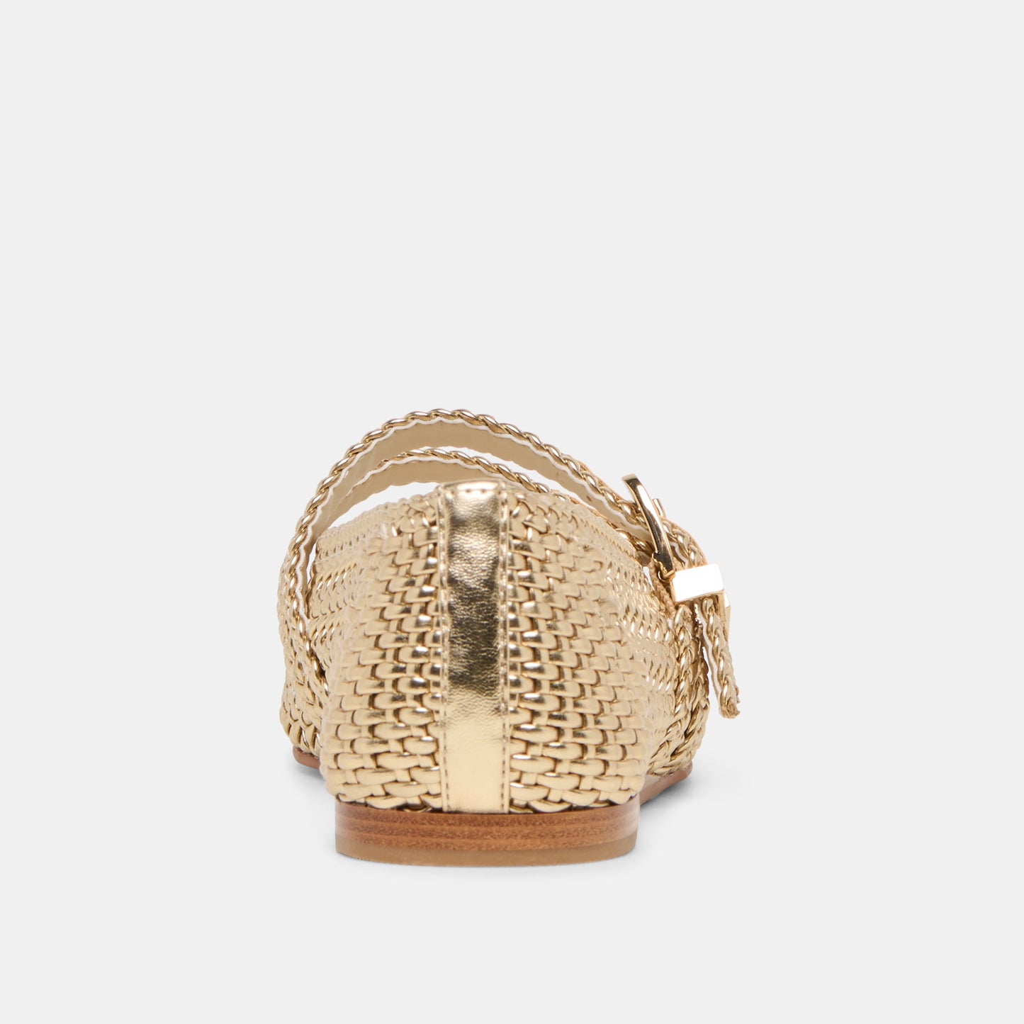 Baylee Gold Woven Stella Ballet Flats