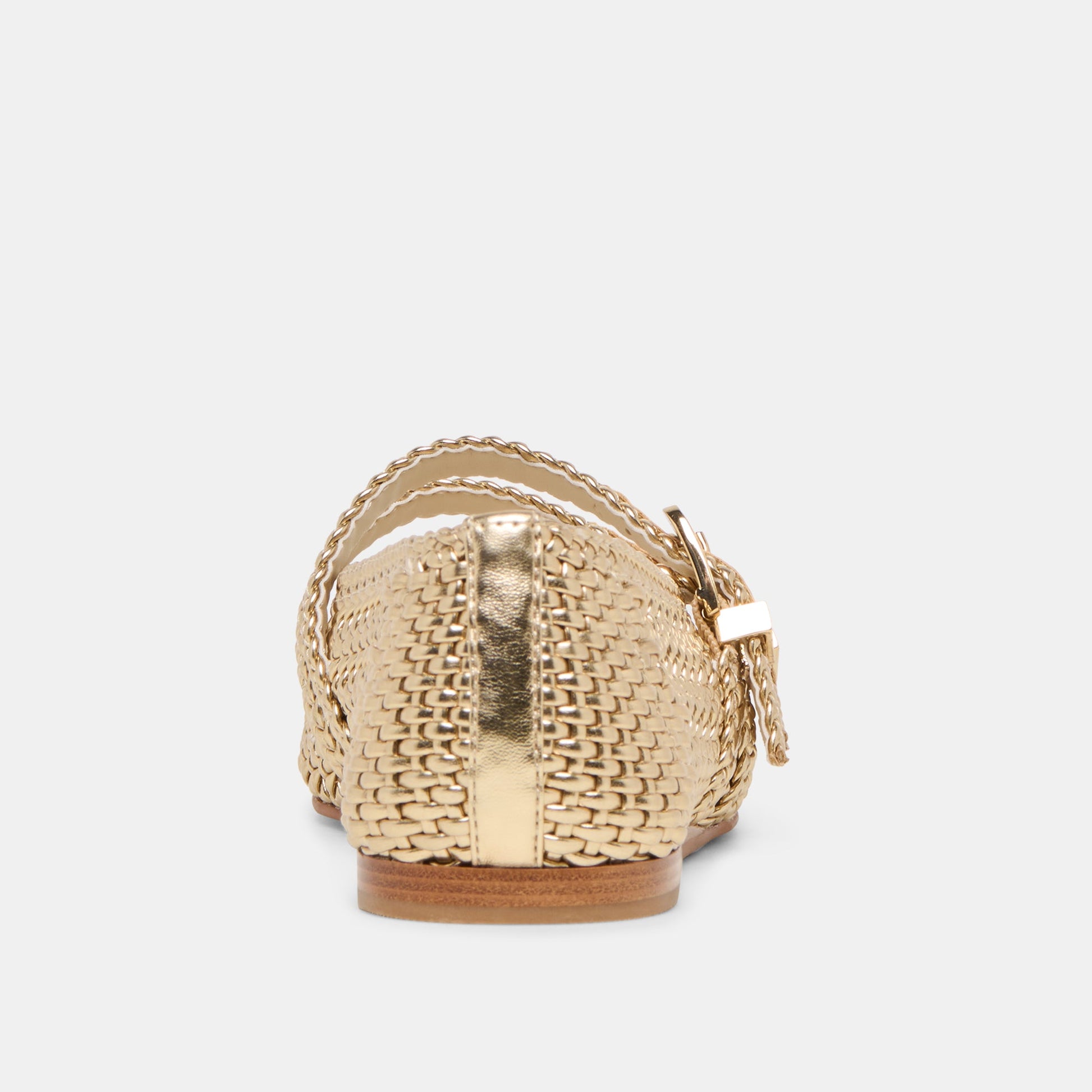 Baylee Gold Woven Stella Ballet Flats